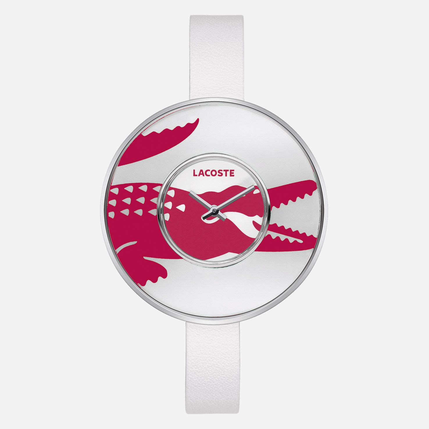 Figari leather croc strap watch