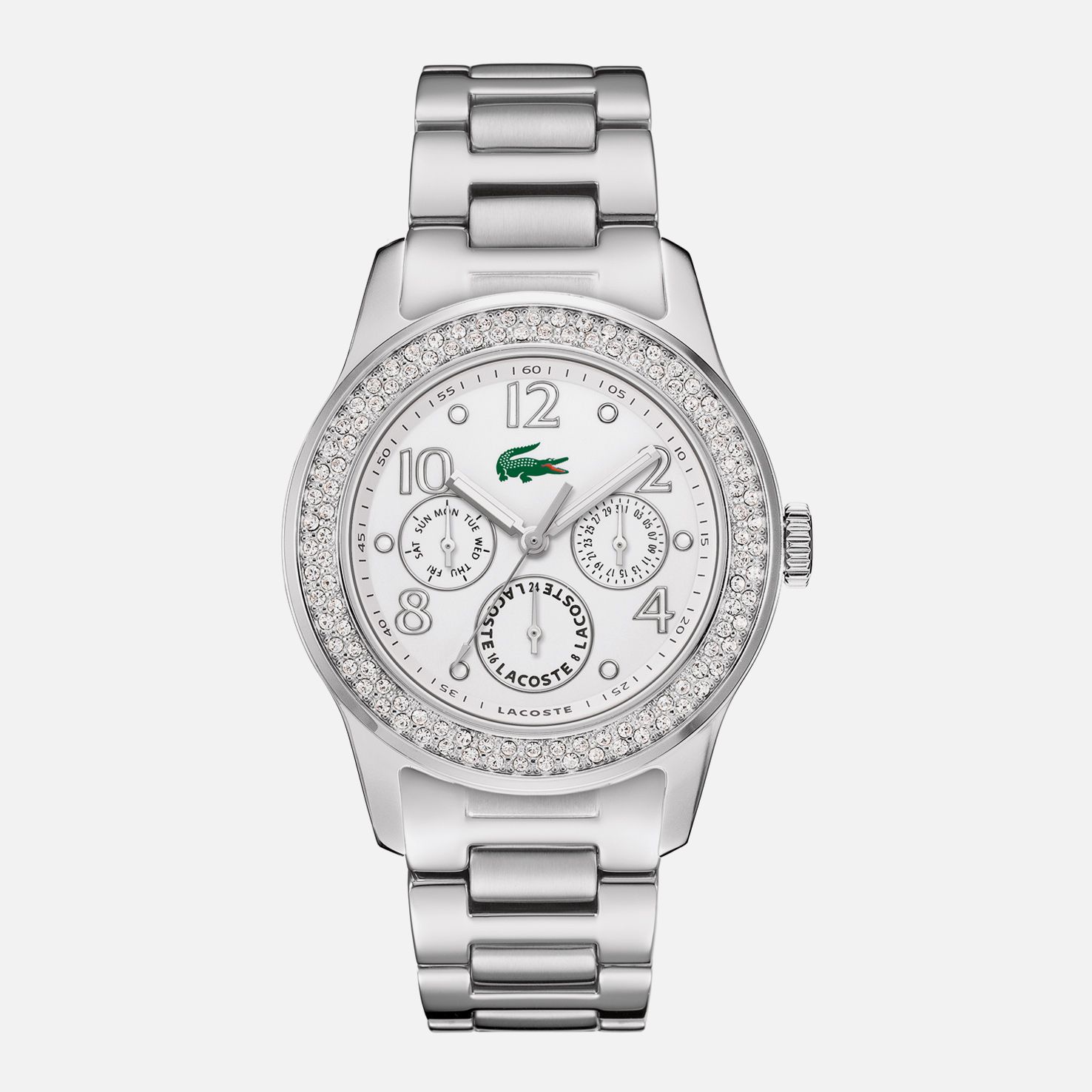 Lacoste Advantage multifunctions steel strap watch Women