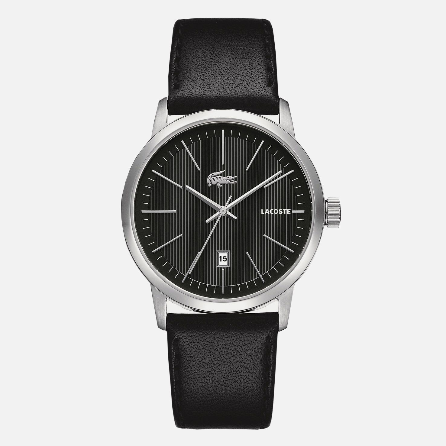 Chamonix round leather strap watch