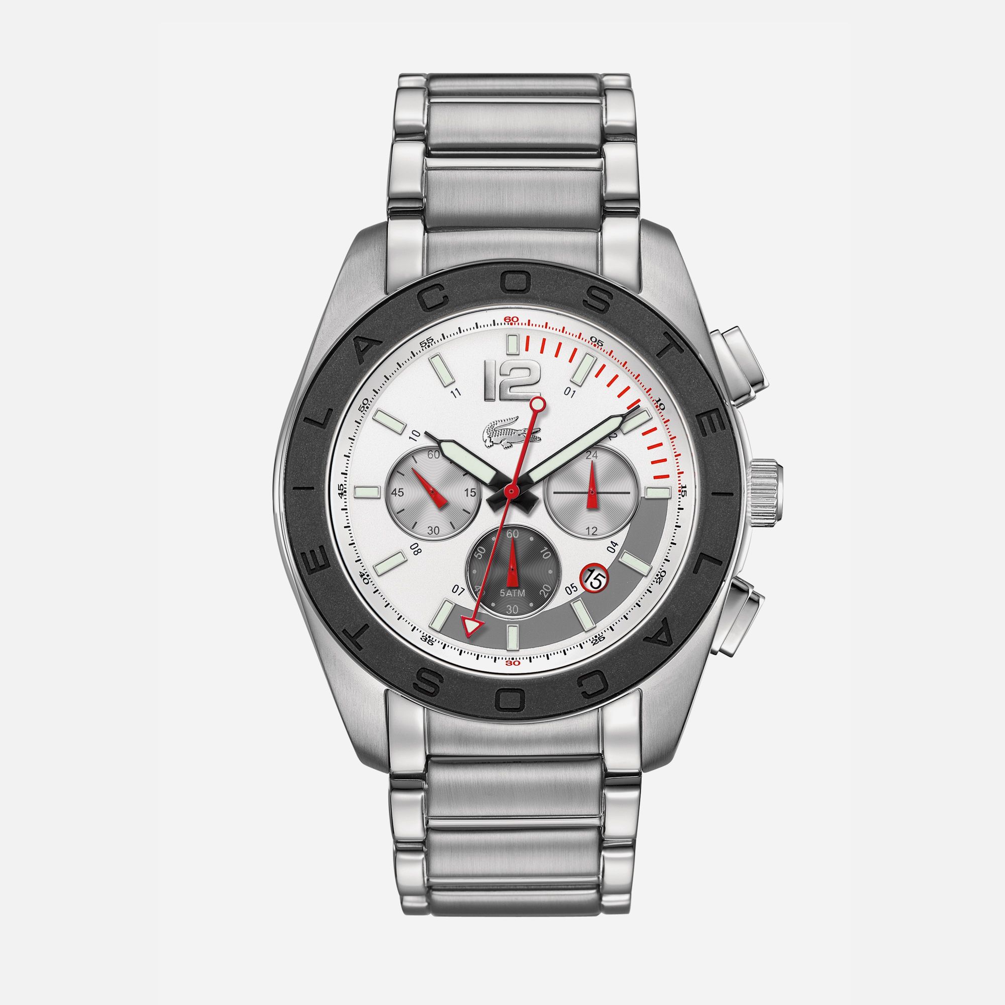 Lacoste Panama chrono stainless steel bracelet watch Men