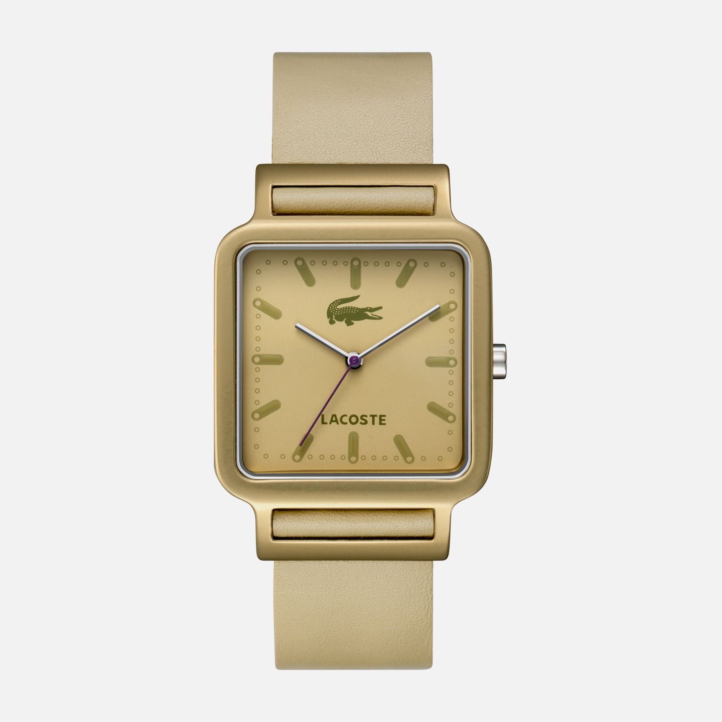 Osaka aluminum case leather strap watch