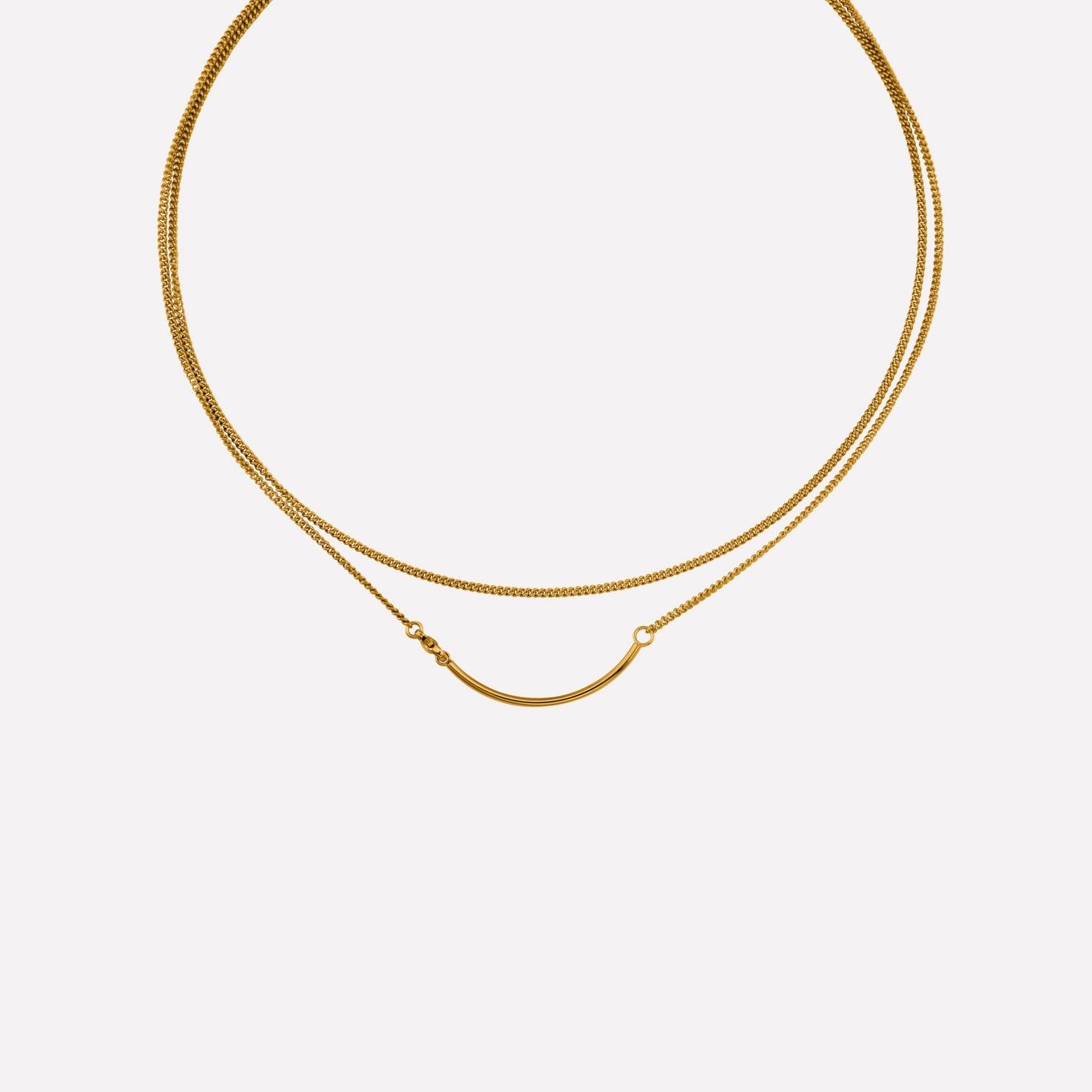 Lacoste Charm's gilt metal necklace Women