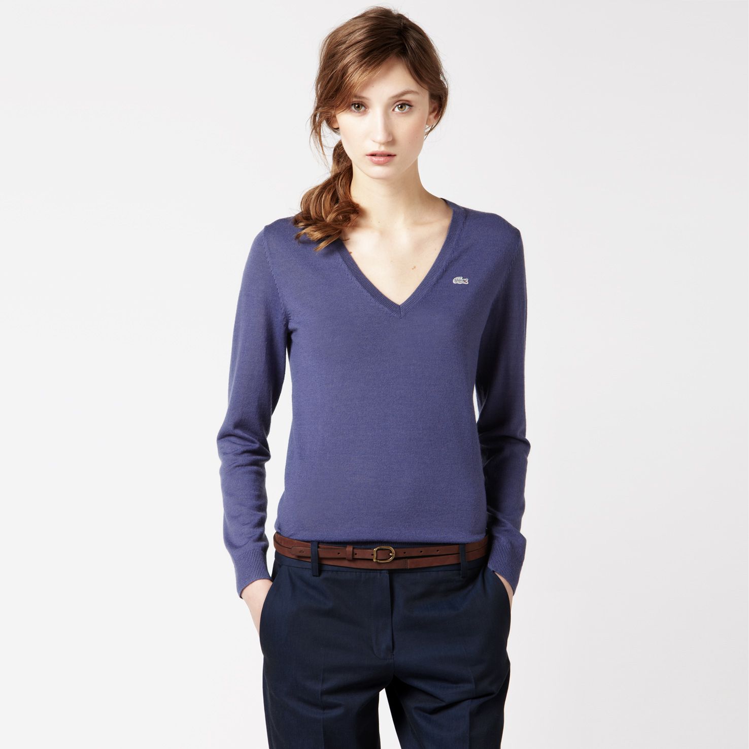 Merino wool V-neck sweater