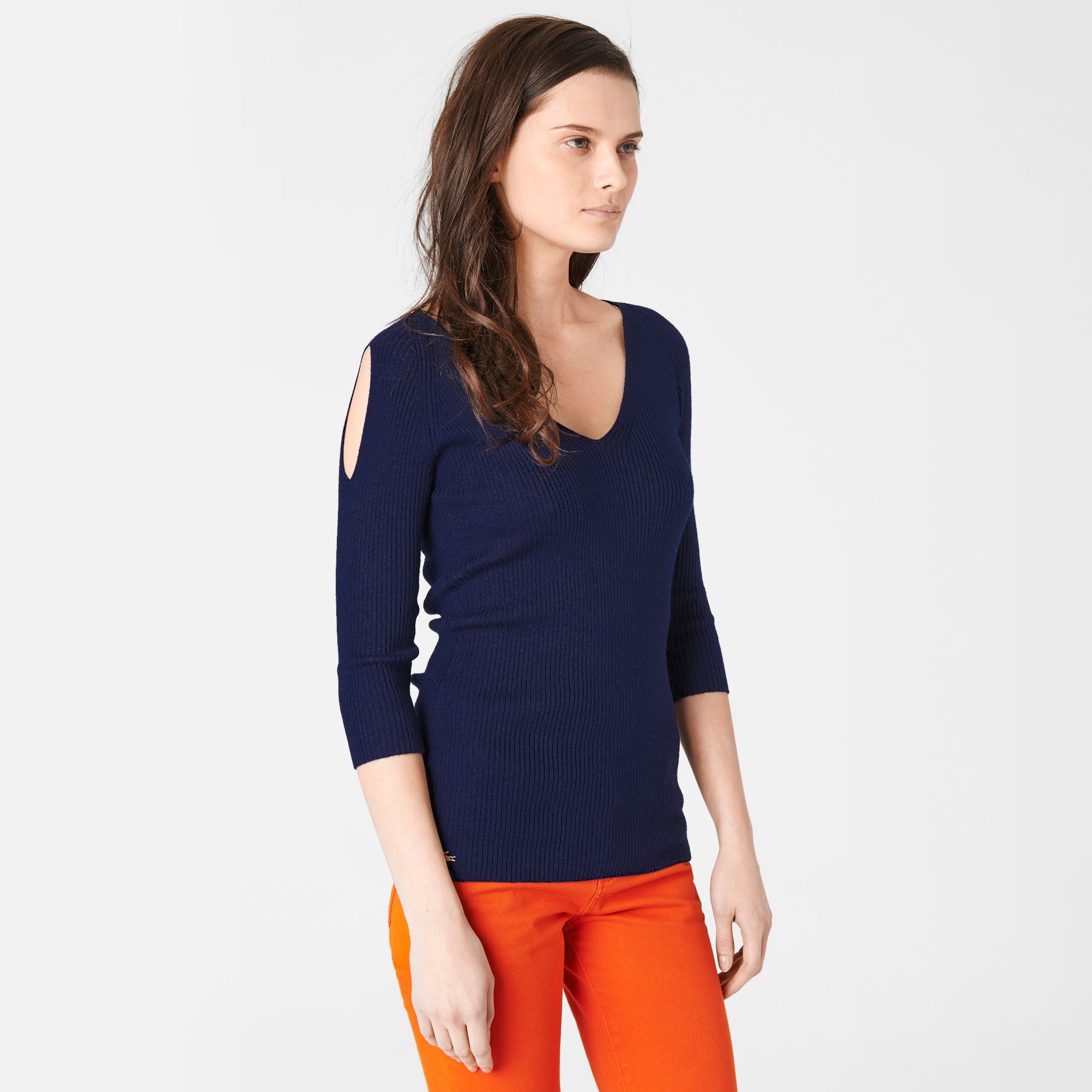 Lacoste Wool sweater with bare shoulders Women