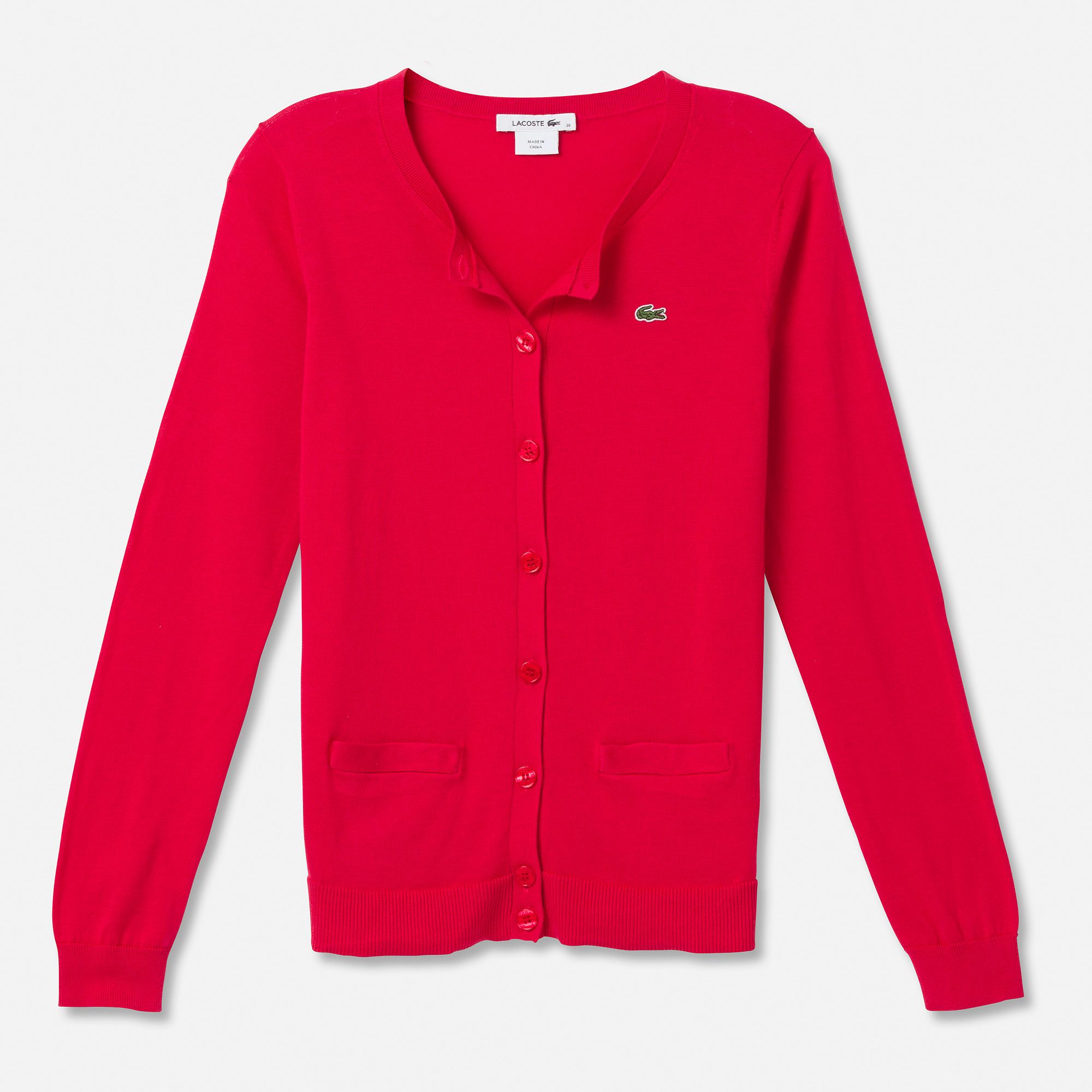 Lacoste Cardigan with pockets Women