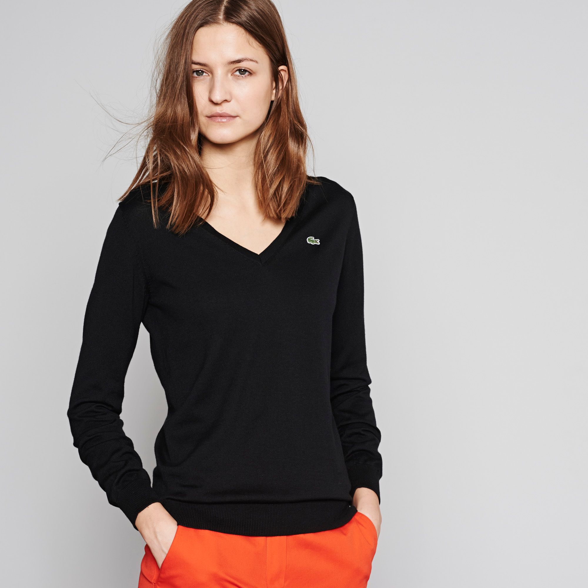 Lacoste Plain V-neck sweater Women
