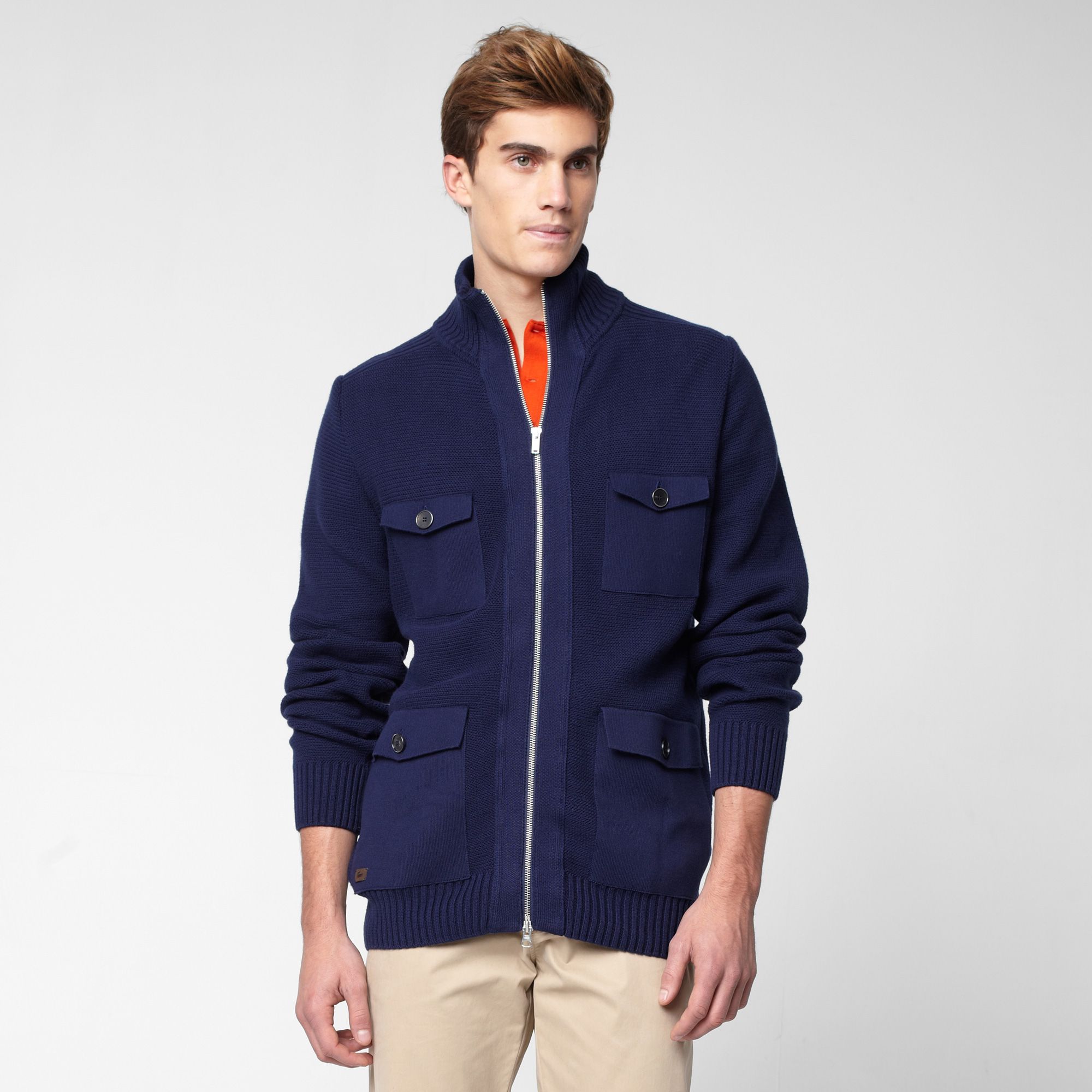 Lacoste Zipped gilet with high neck Men