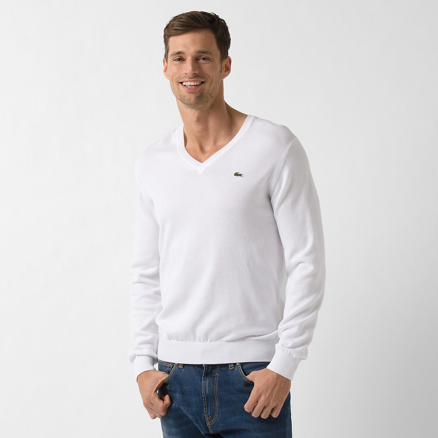 Lacoste Plain V-neck sweater Men