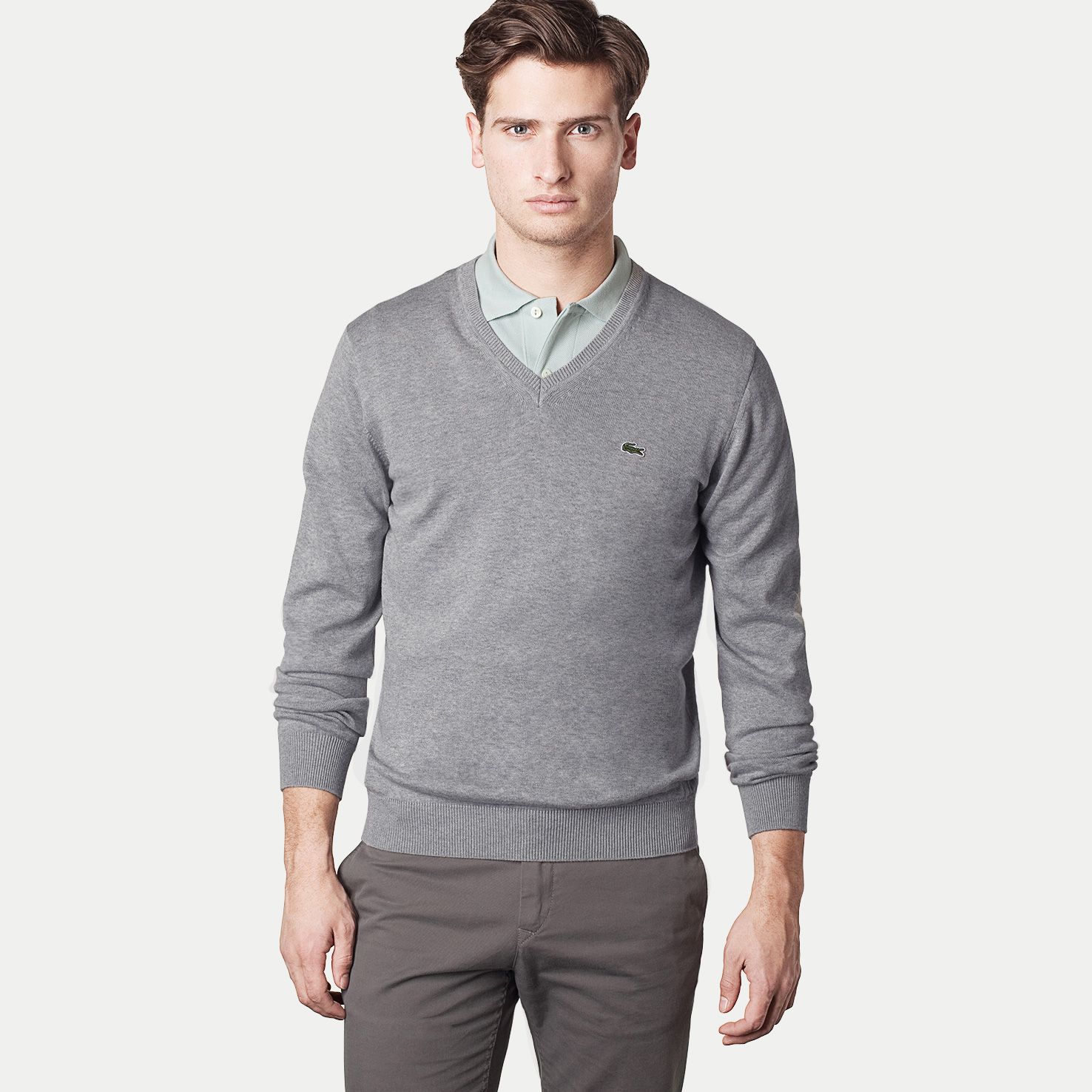 Plain V-neck sweater
