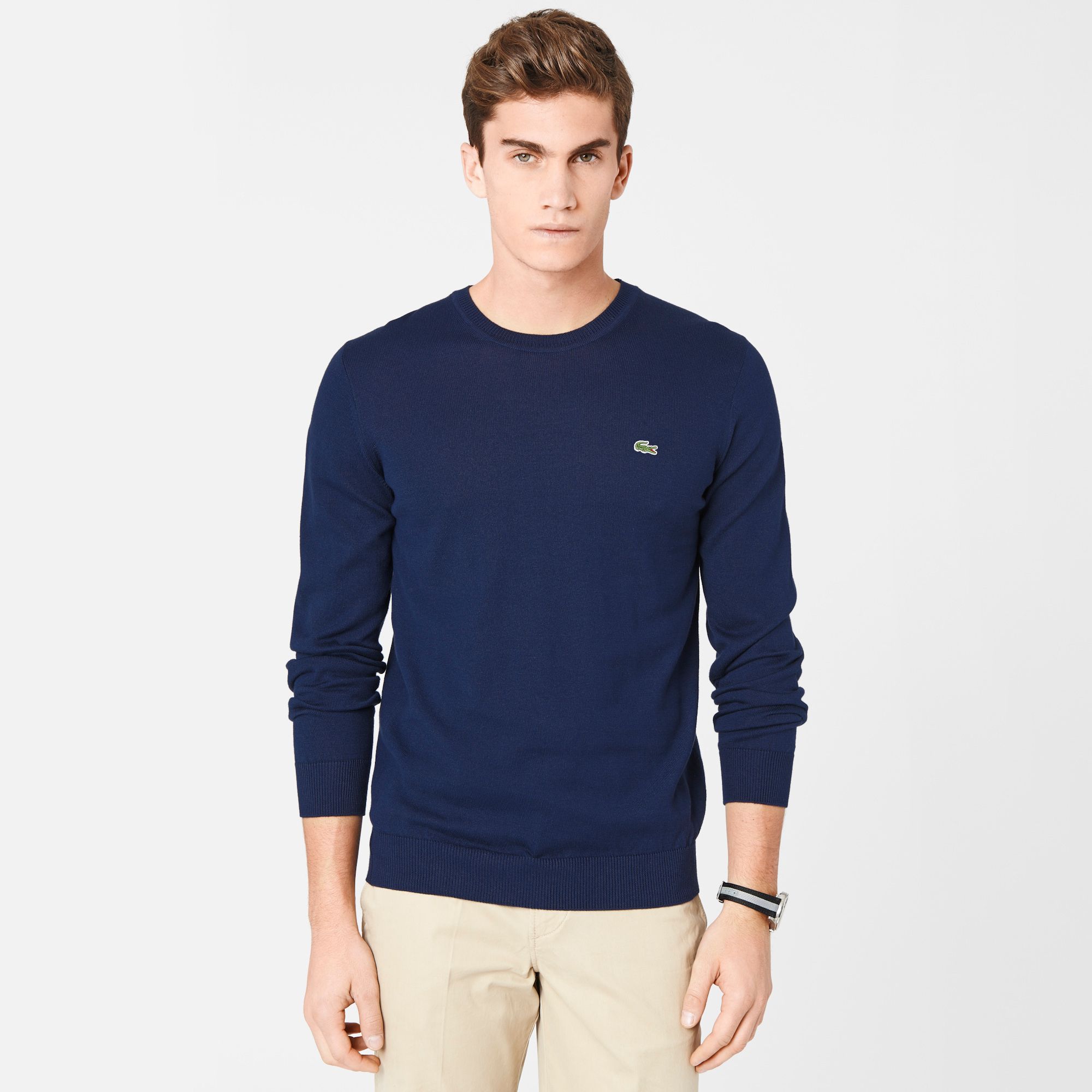 Lacoste Plain round neck sweater Men
