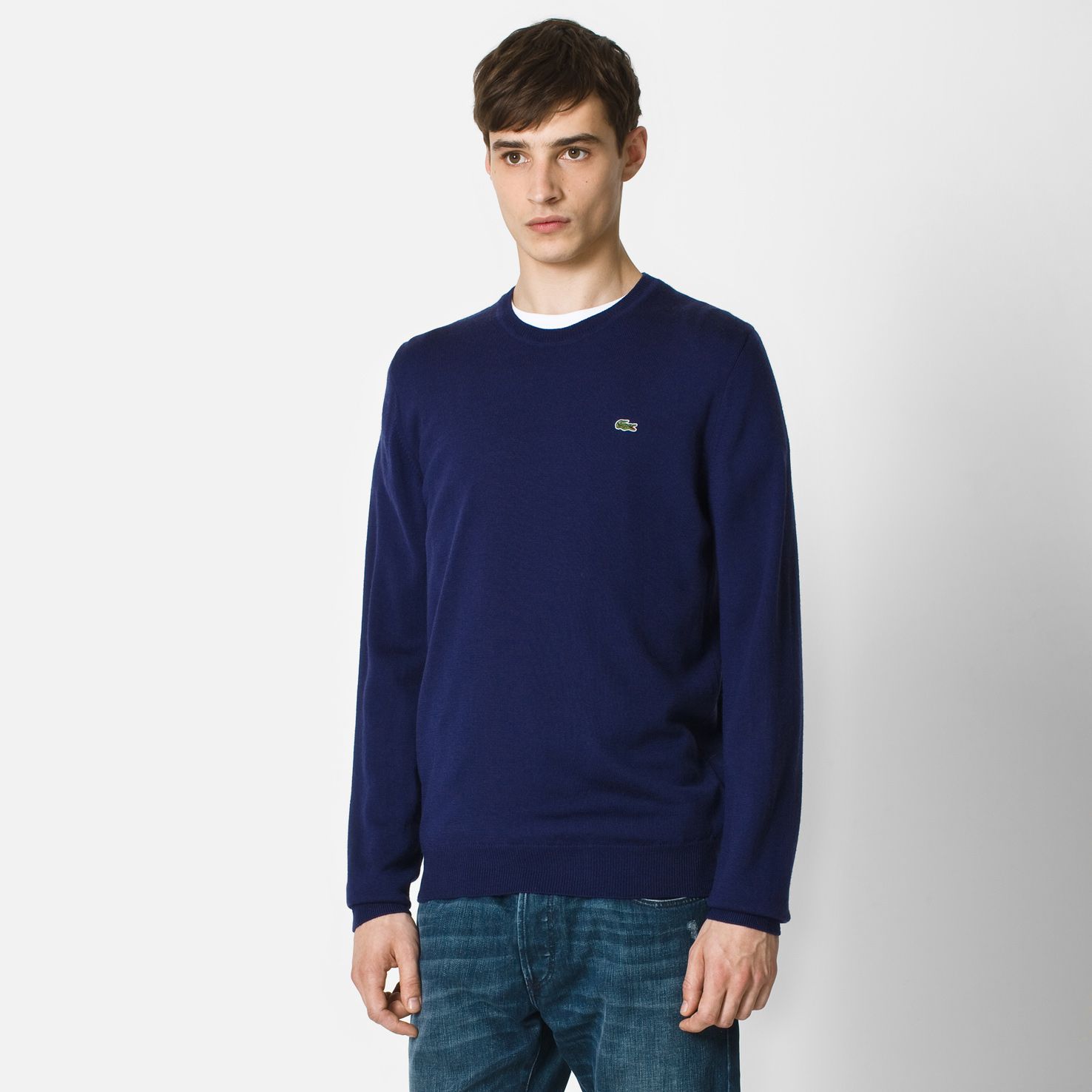 Wool round neck sweater