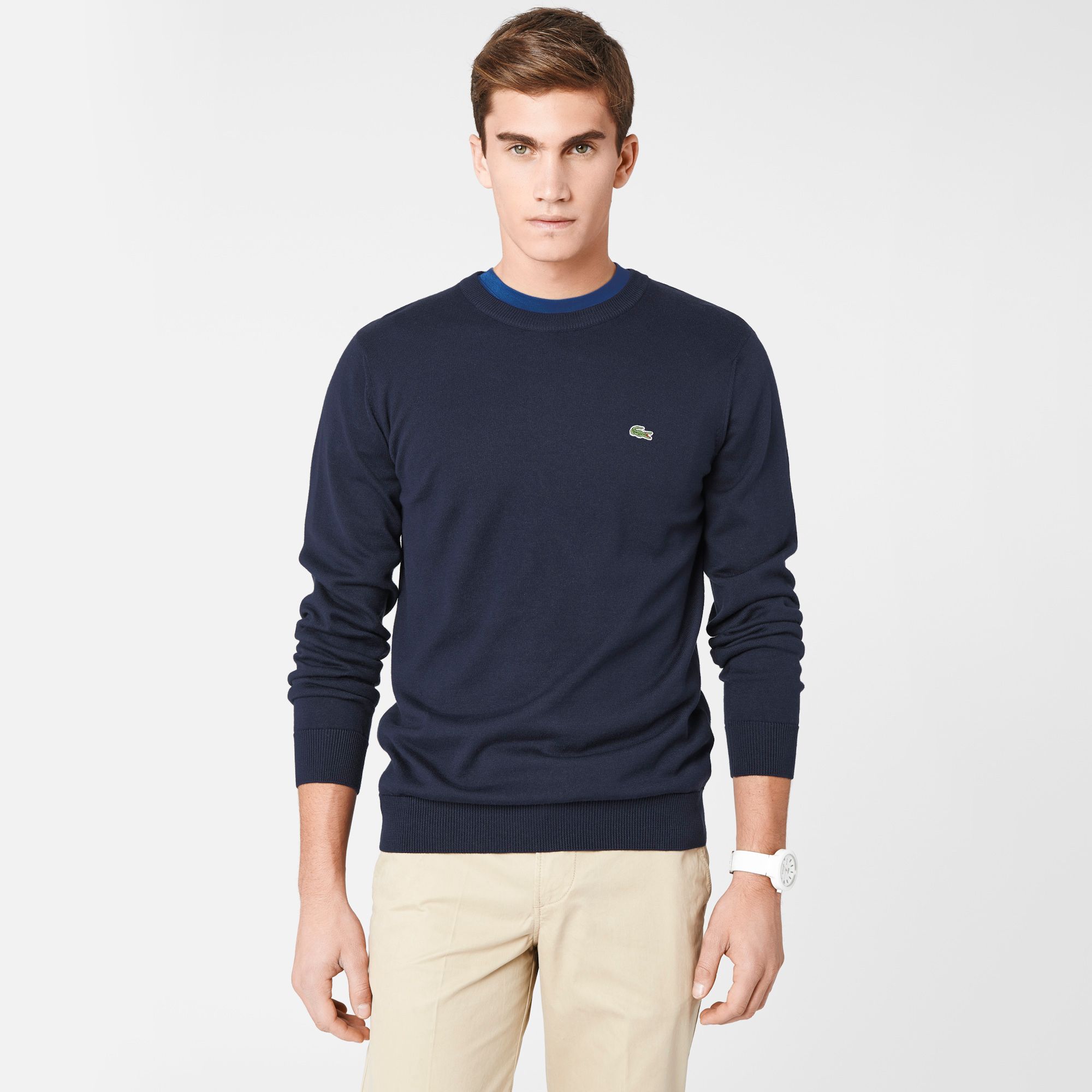 Lacoste Plain round neck sweater Men