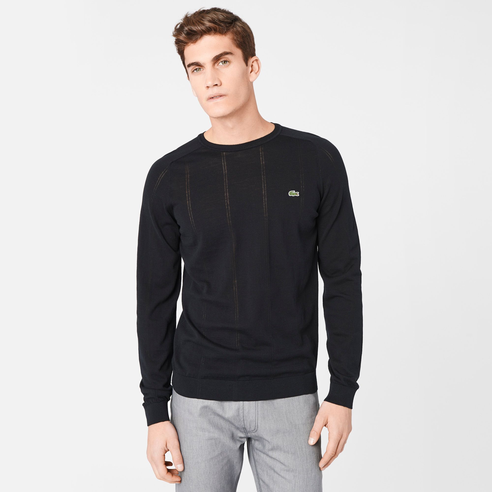 Lacoste Plain sweater in Pima cotton Men