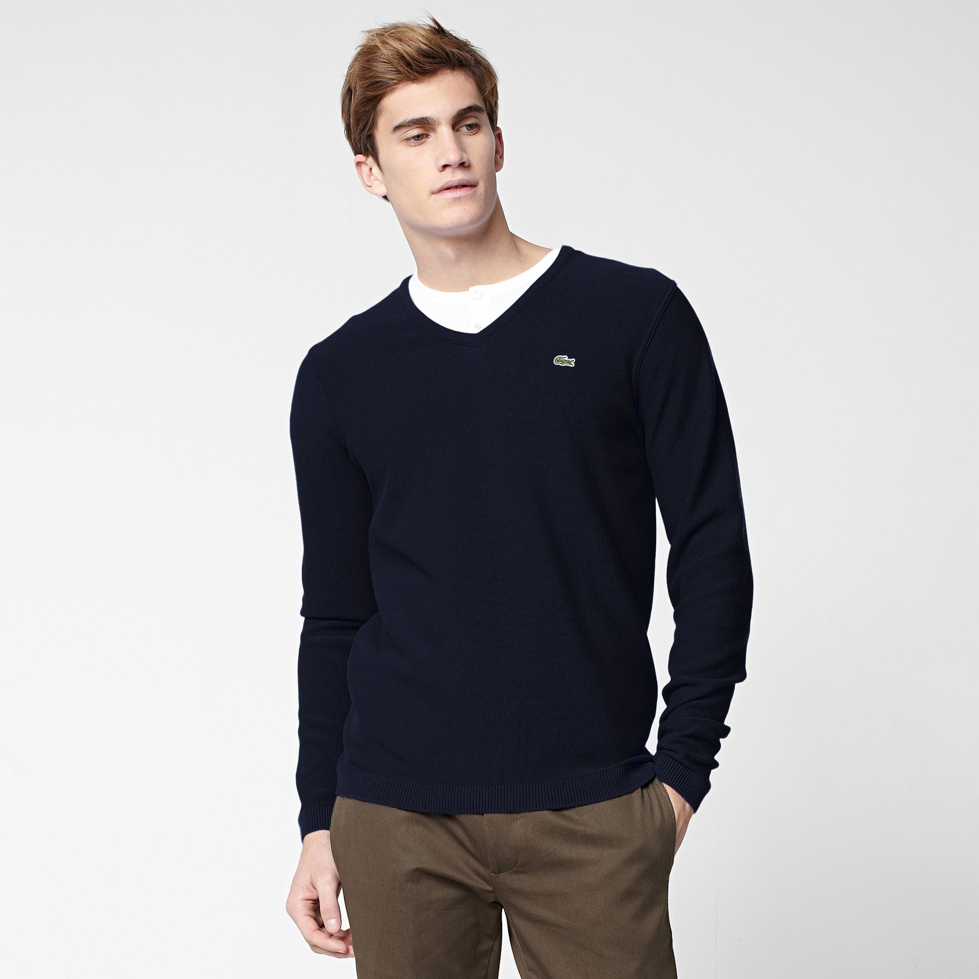 Lacoste Plain V-neck sweater Men