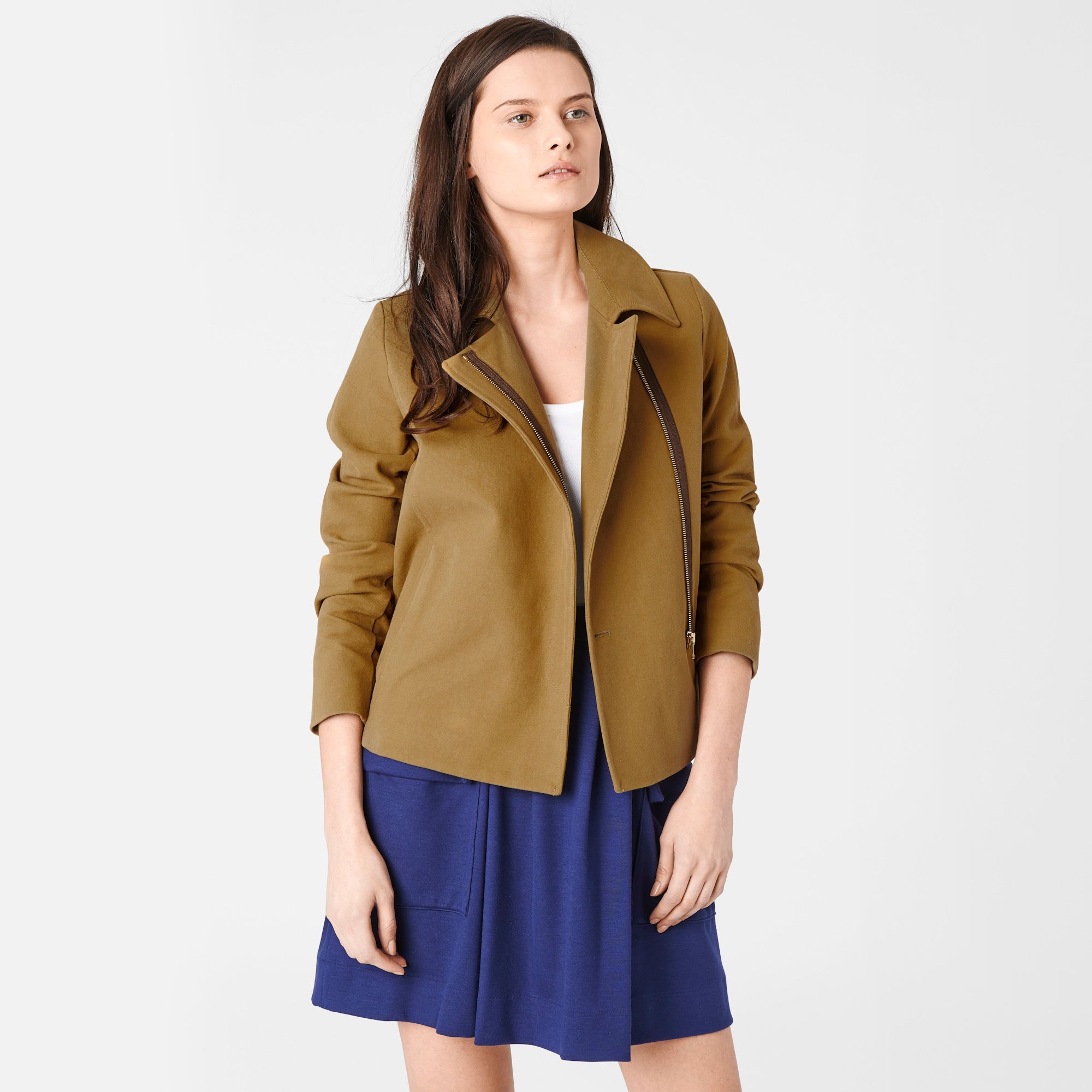 Lacoste Short zipped jacket with cashmere Women