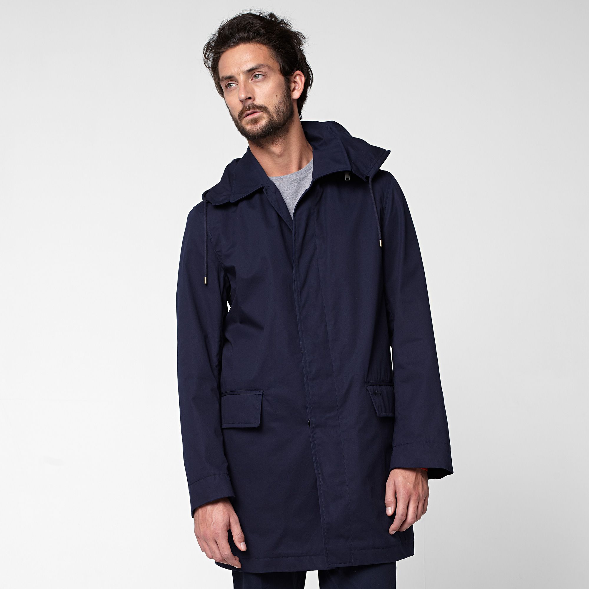 Lacoste Hooded showerproof coat Men