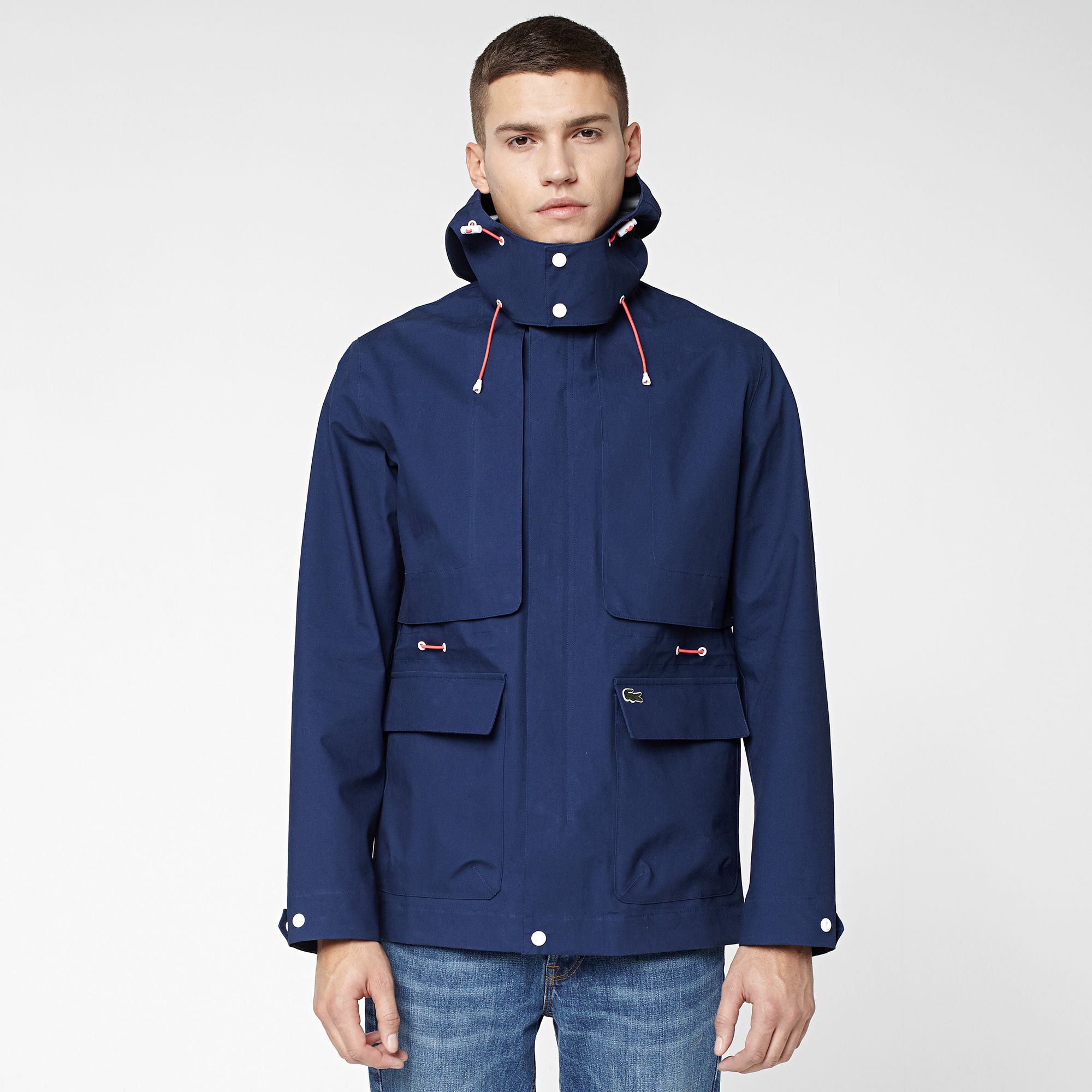  Lacoste Live water-repellent hooded jacket Men
