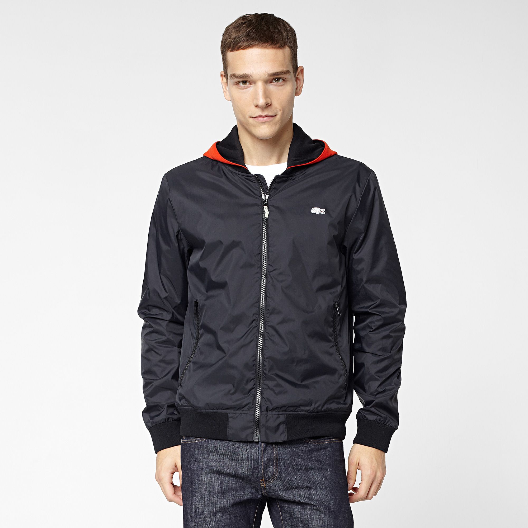 Lacoste Casual Sport Showerproof jacket with detachable hood Men