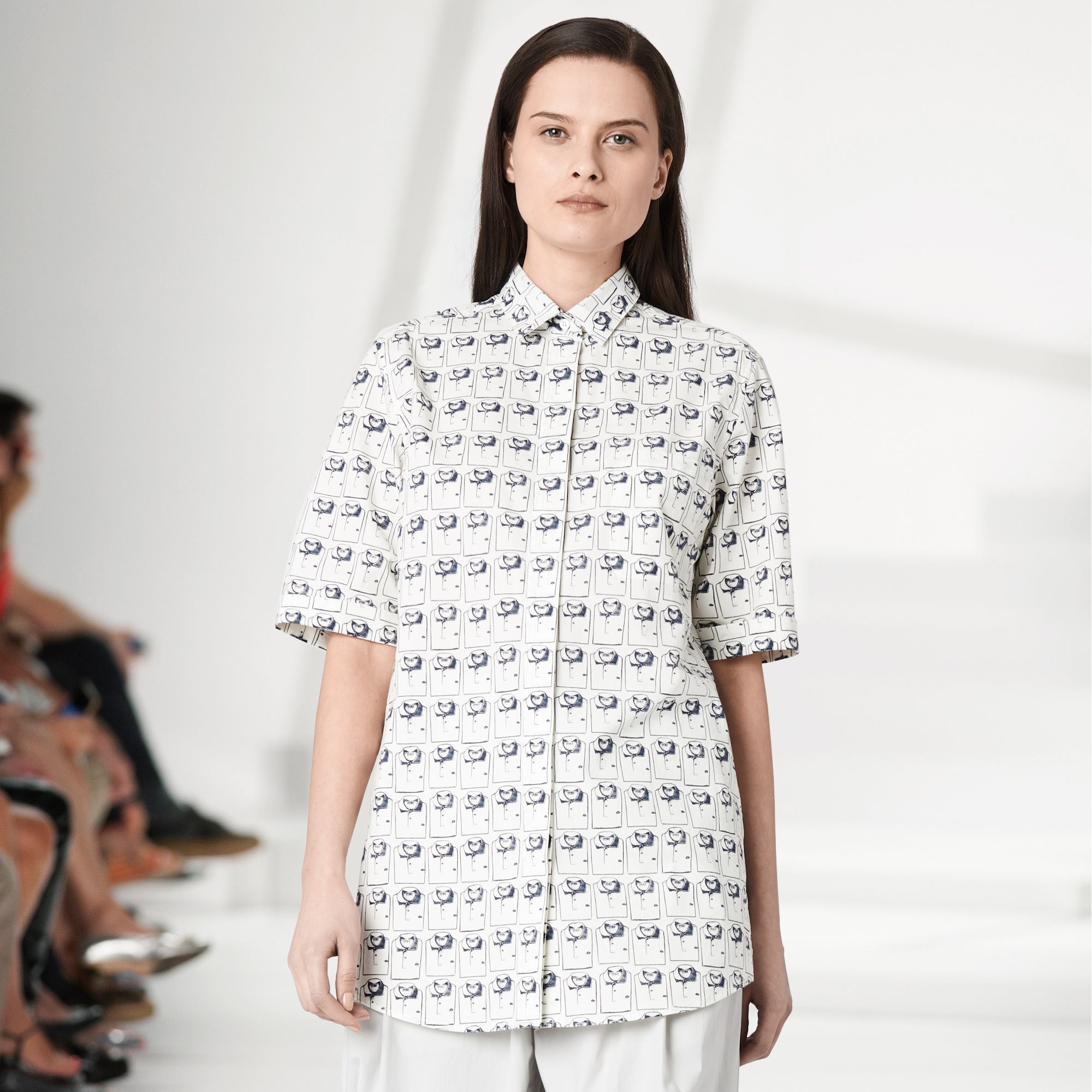 Lacoste Fashion Show printed shirt with elbow-length sleeves Women
