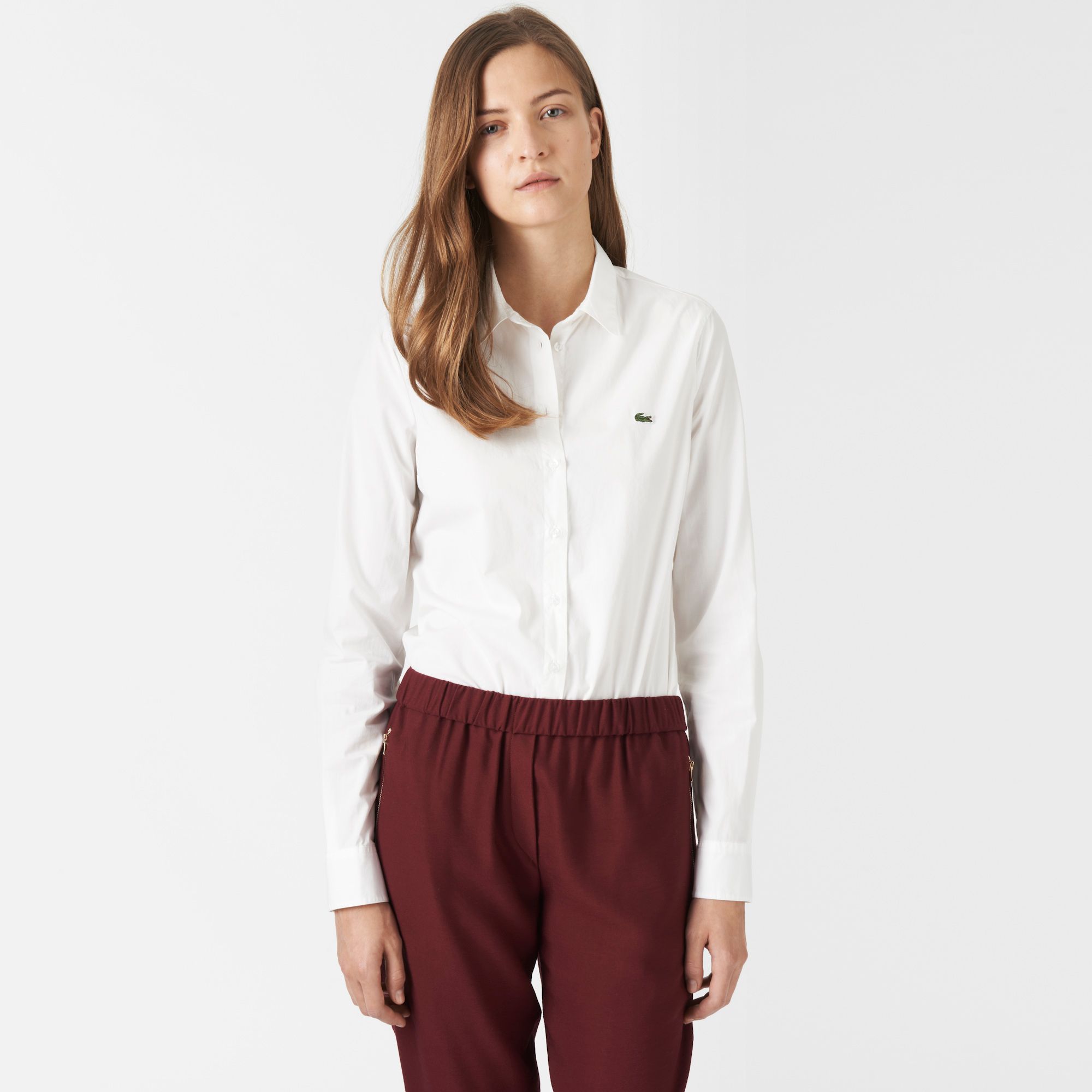 Lacoste Plain stretch shirt Women