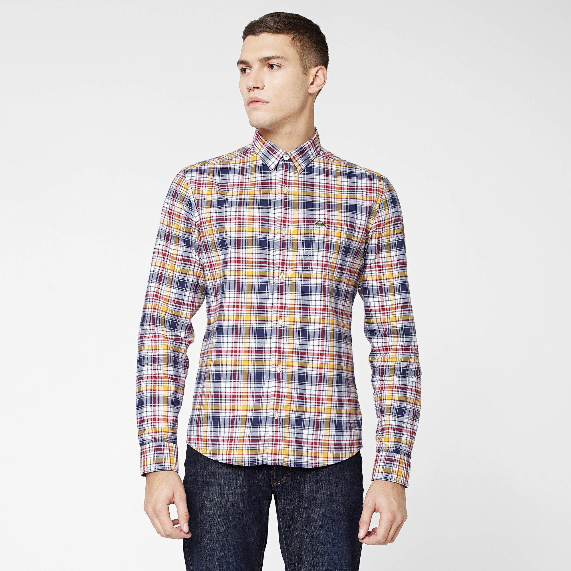  Lacoste Live check skinny fit shirt Men