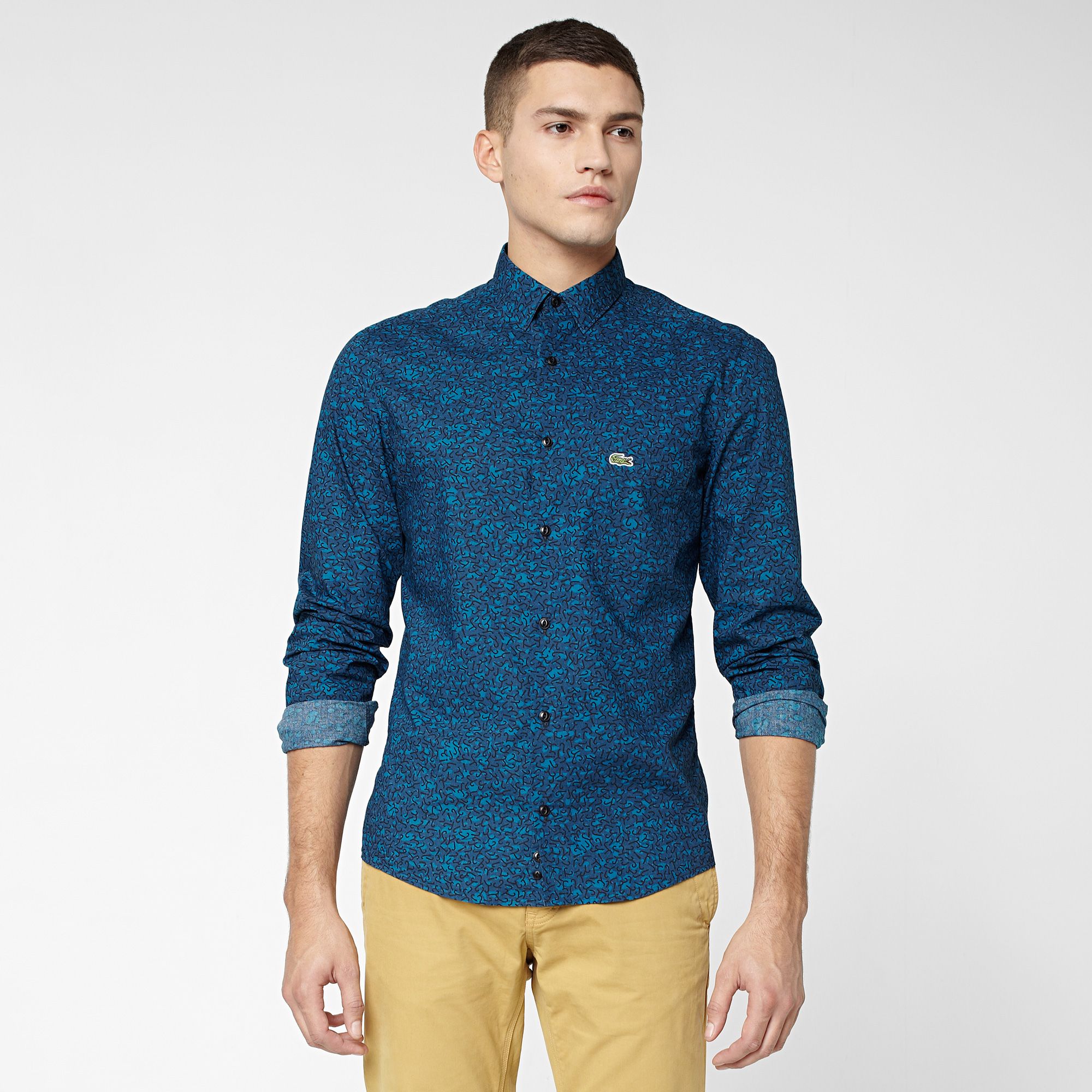  Lacoste Live printed skinny fit shirt Men