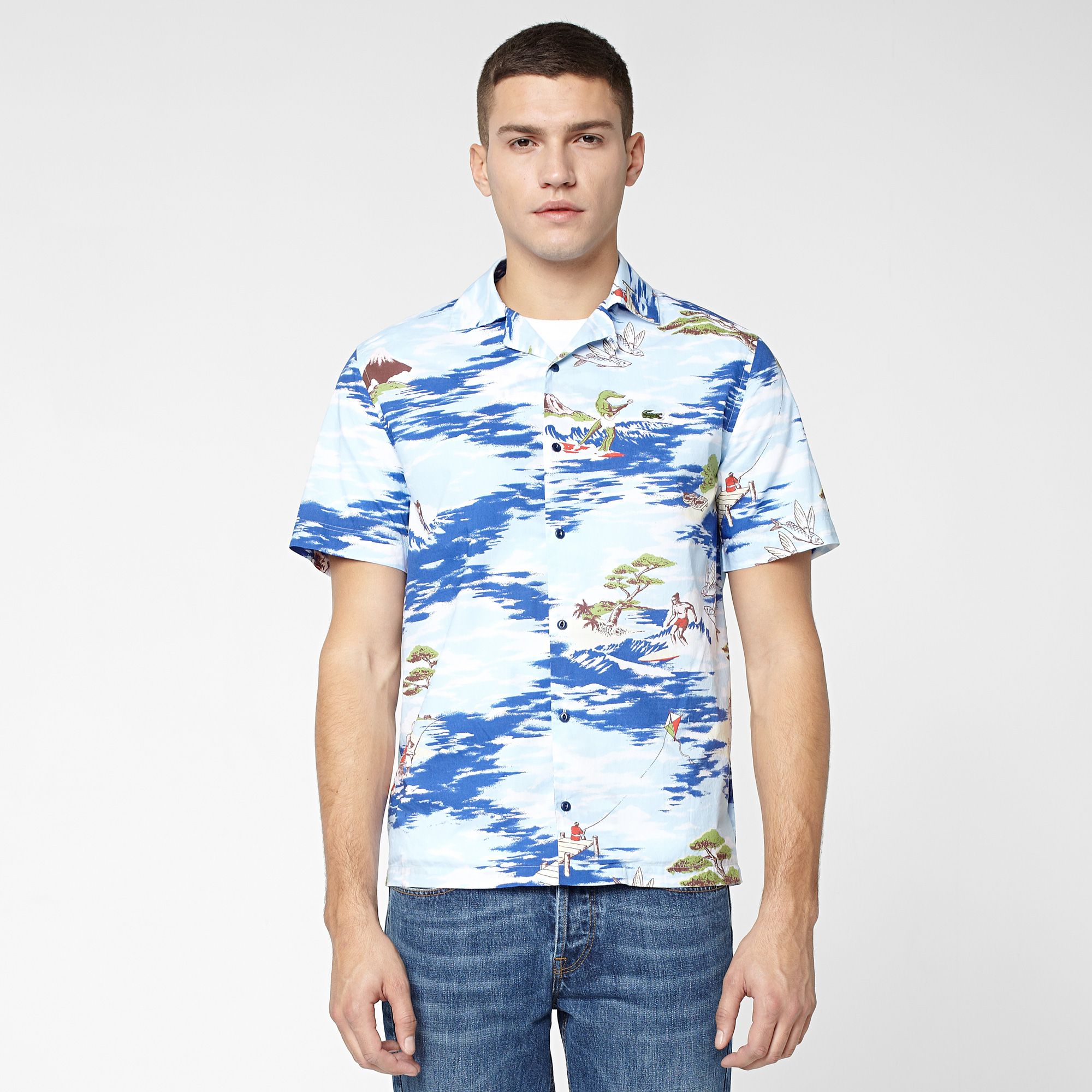 Lacoste Live printed skinny fit shirt Men