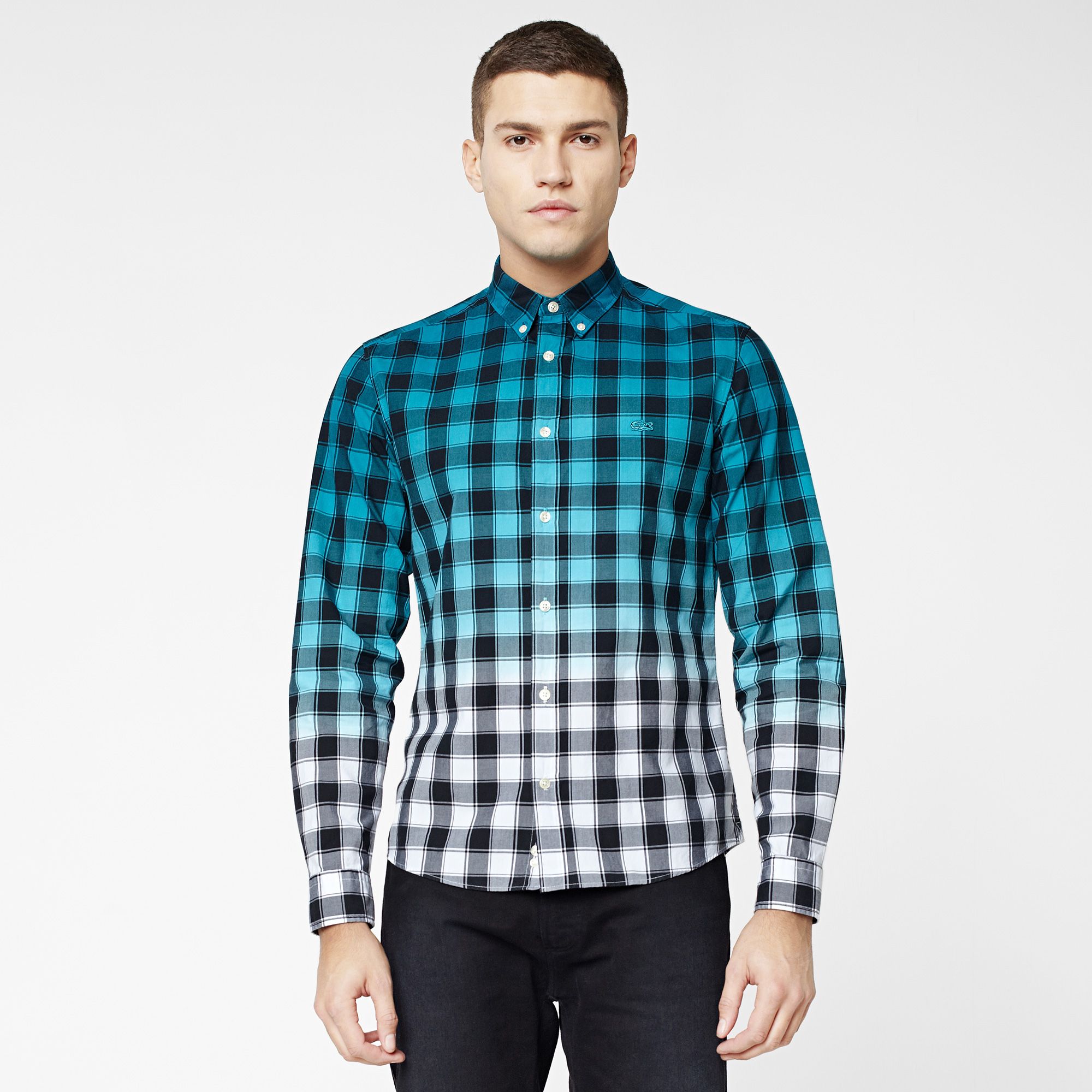  Lacoste Live check skinny fit shirt Men