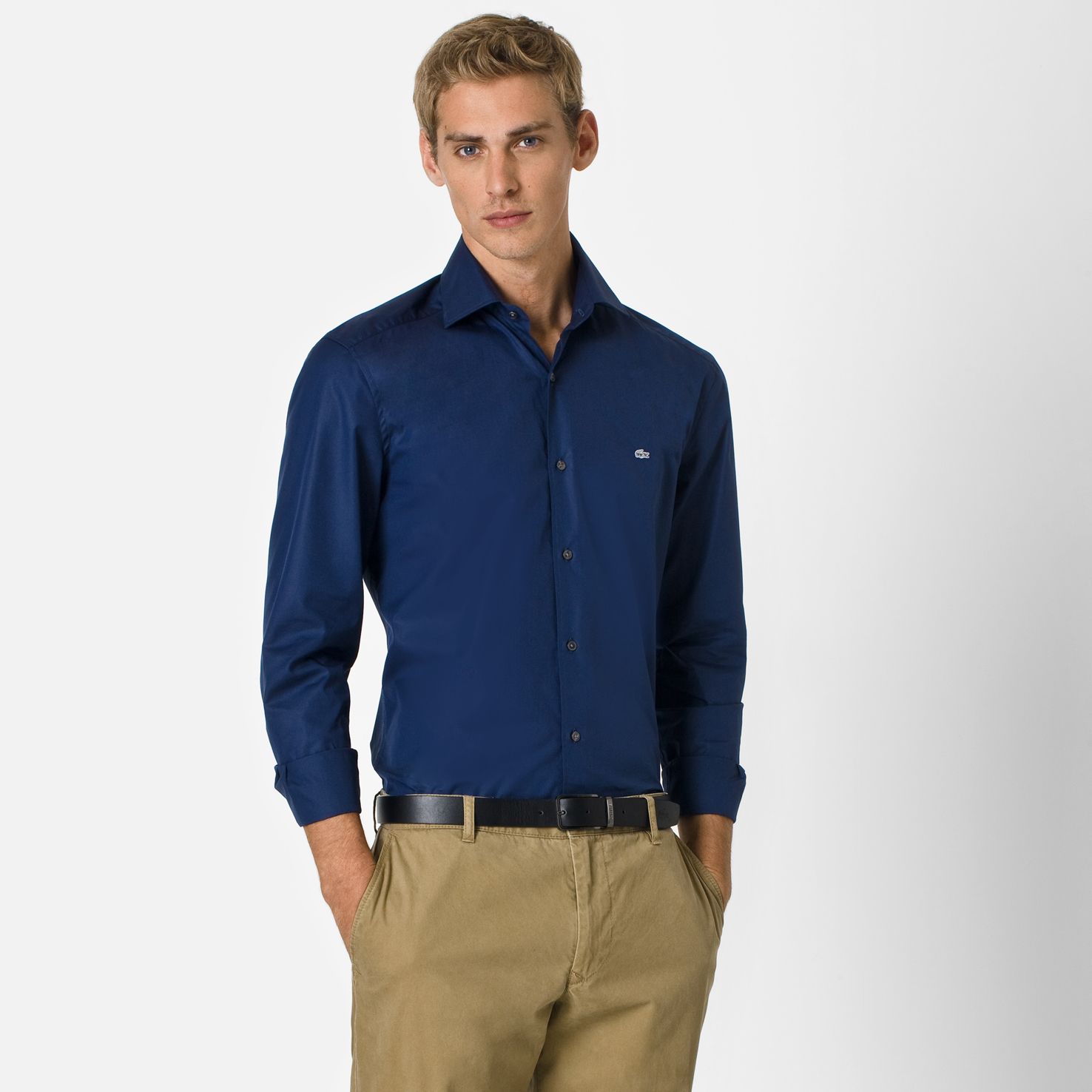 Plain tailored fit shirt