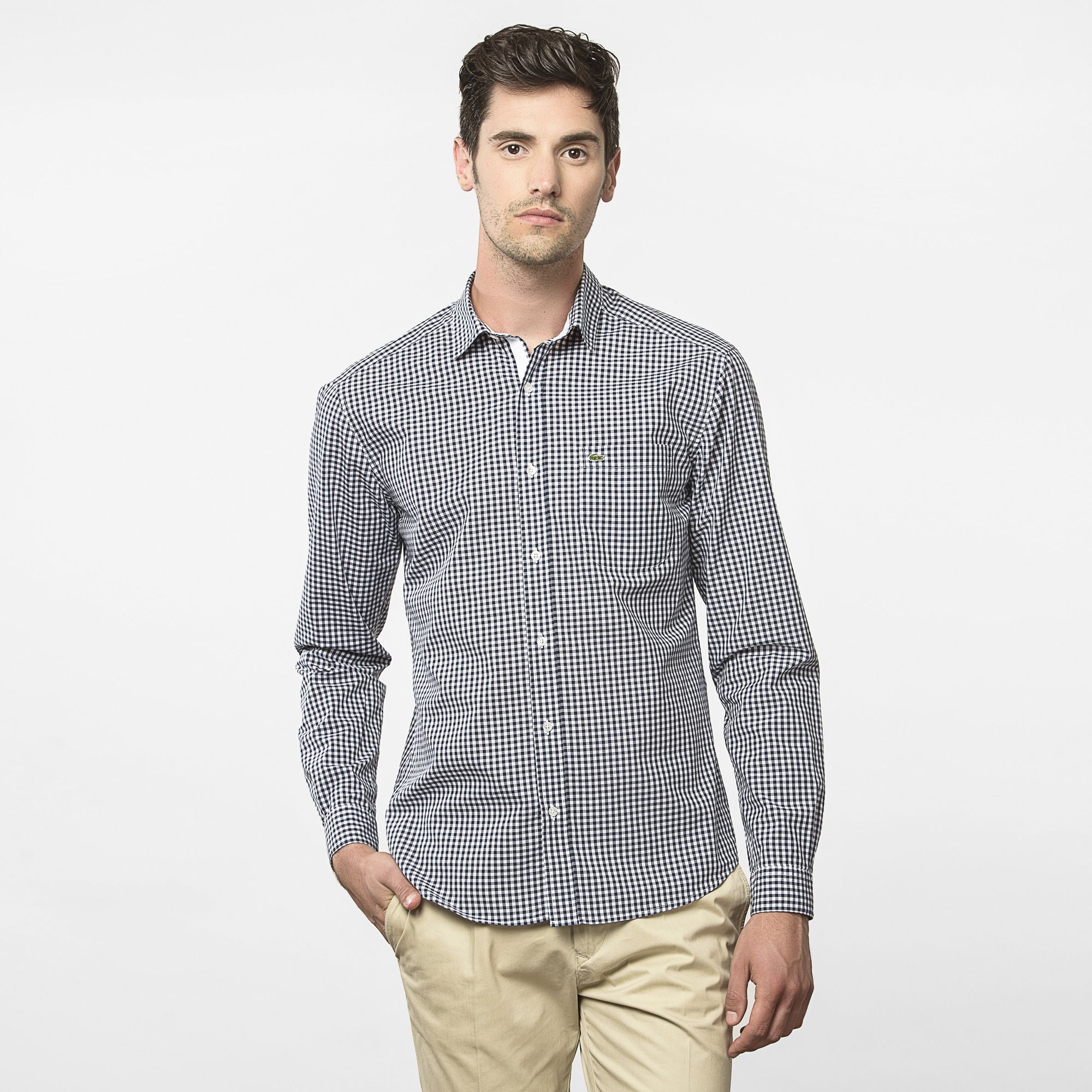 Lacoste Slim fit gingham shirt Men