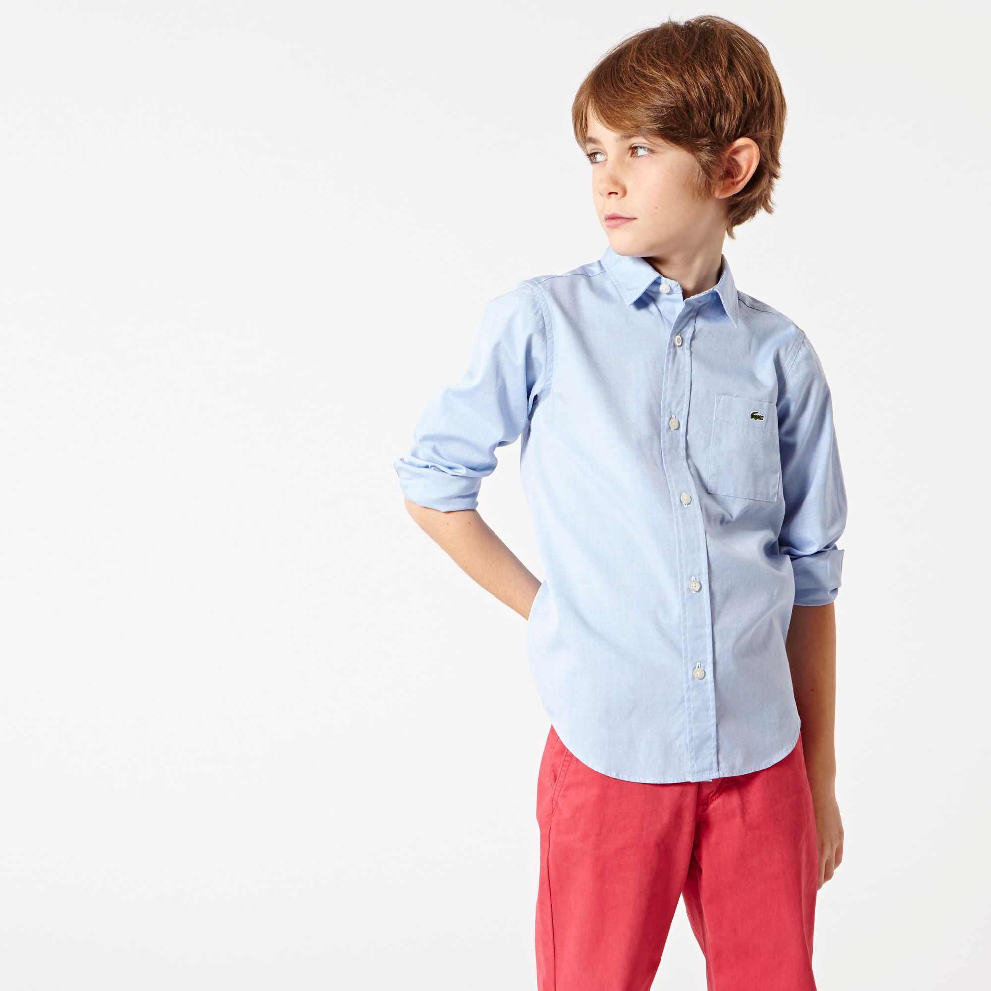 Lacoste Plain shirt with pocket Boy