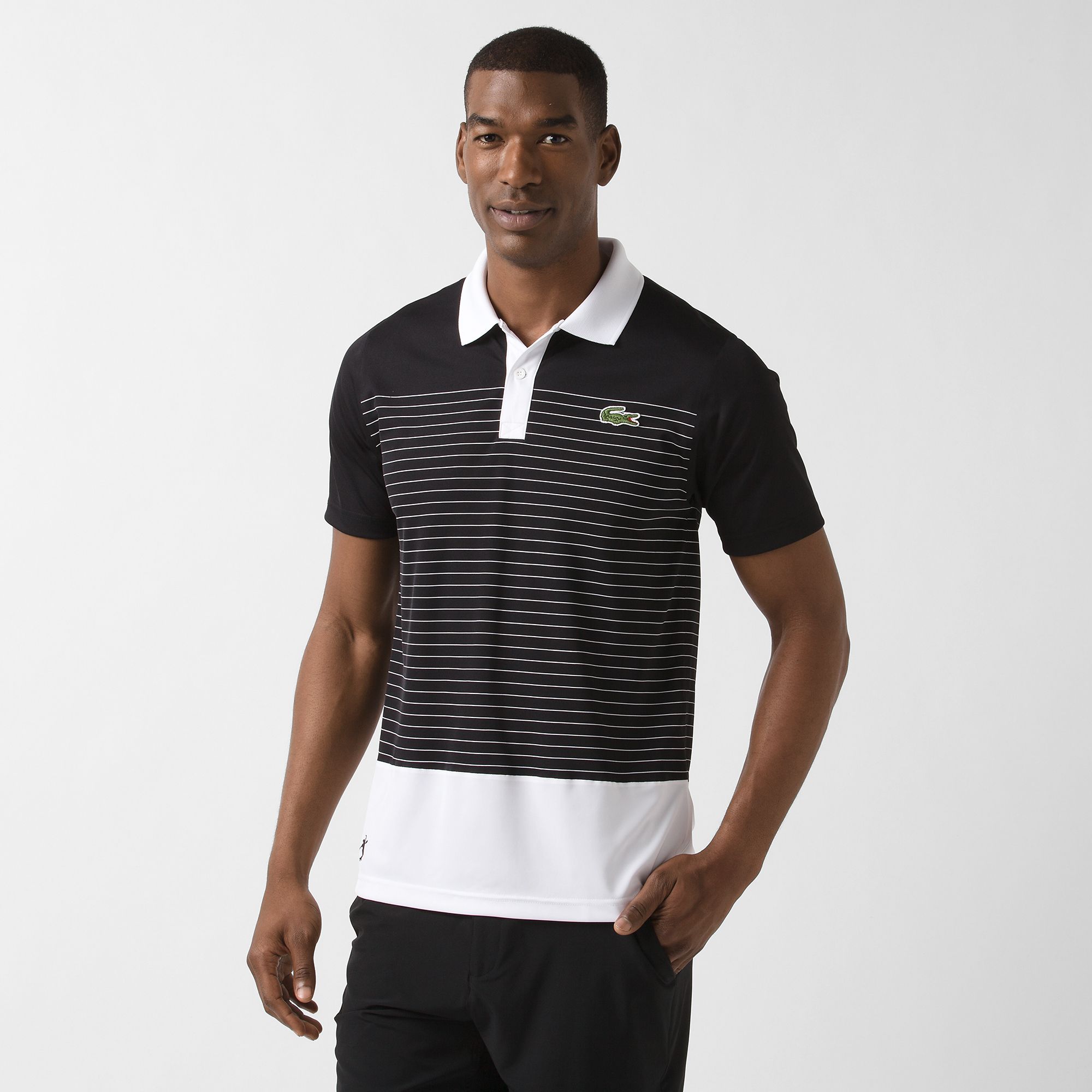  Andy Roddick Lacoste Sport striped polo Men