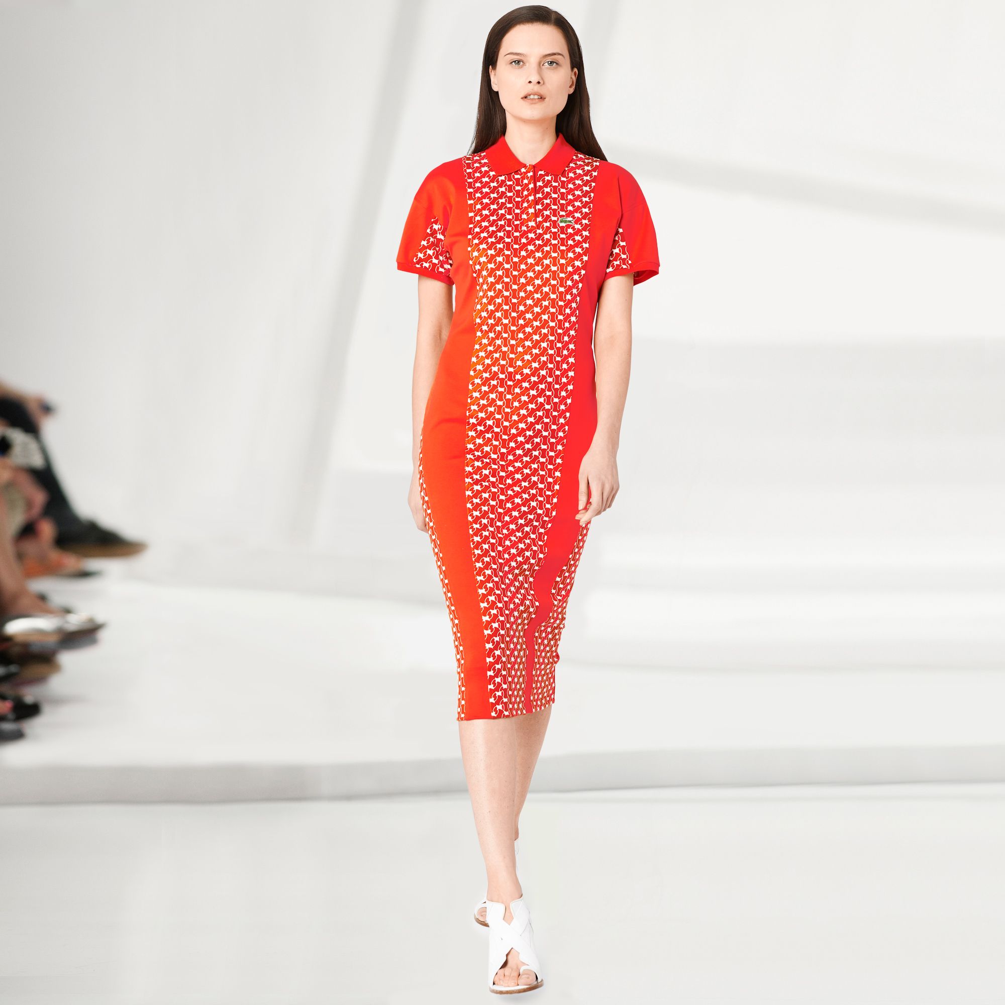 Lacoste Fashion Show Collection patterned polo dress Women