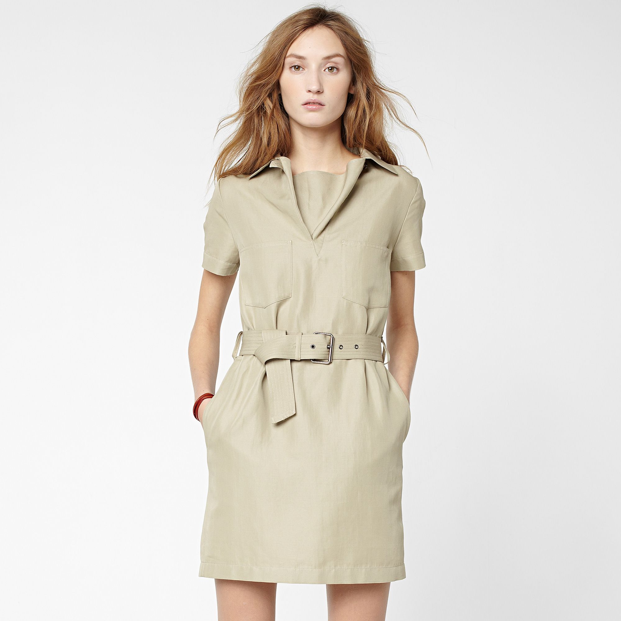 Lacoste Belted dress with pockets Women