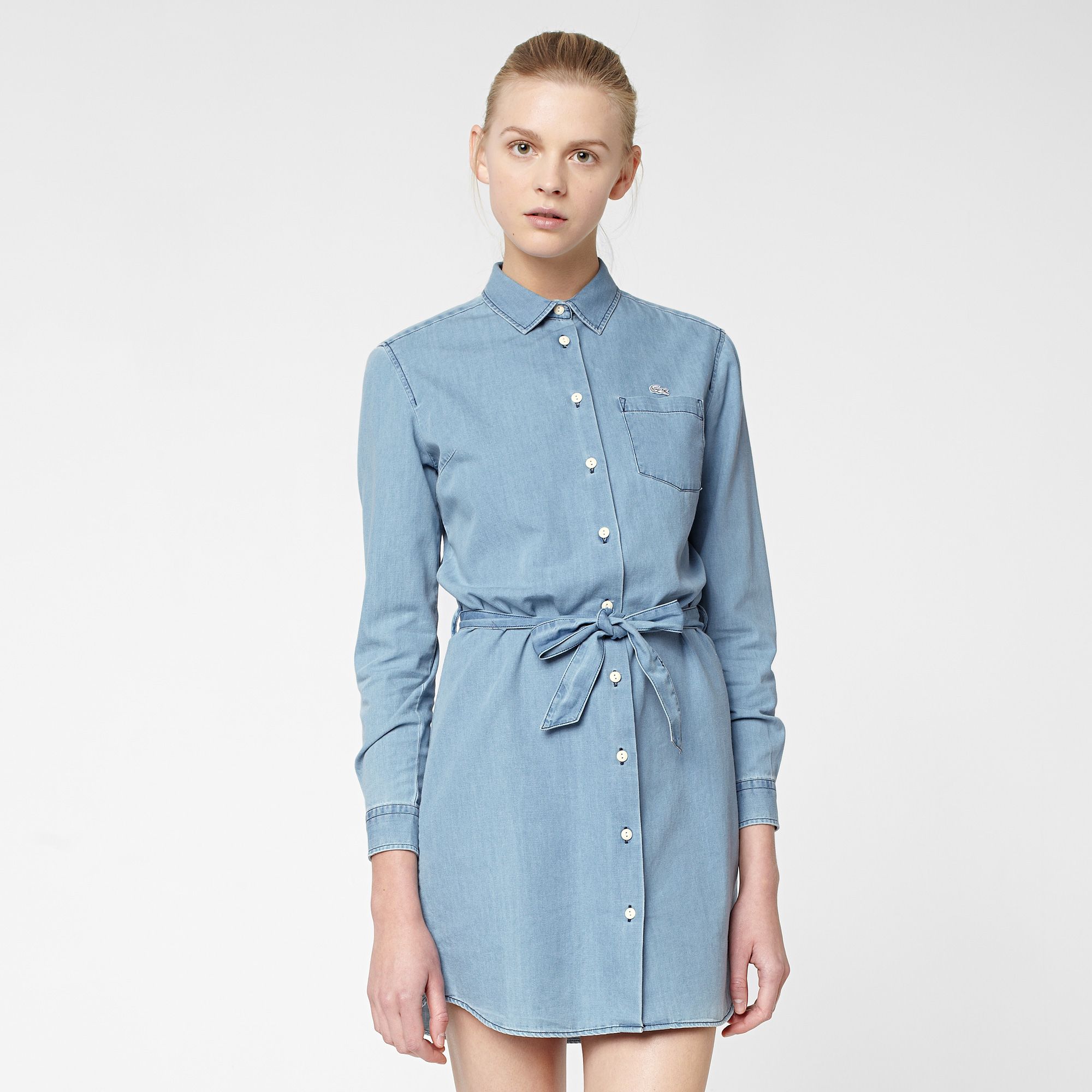  Lacoste Live denim belted dress Women