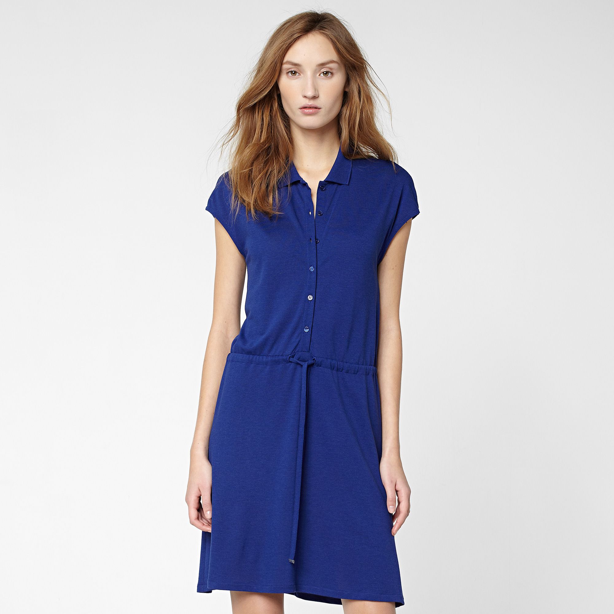 Lacoste Buttoned polo dress with drawstring waist Women