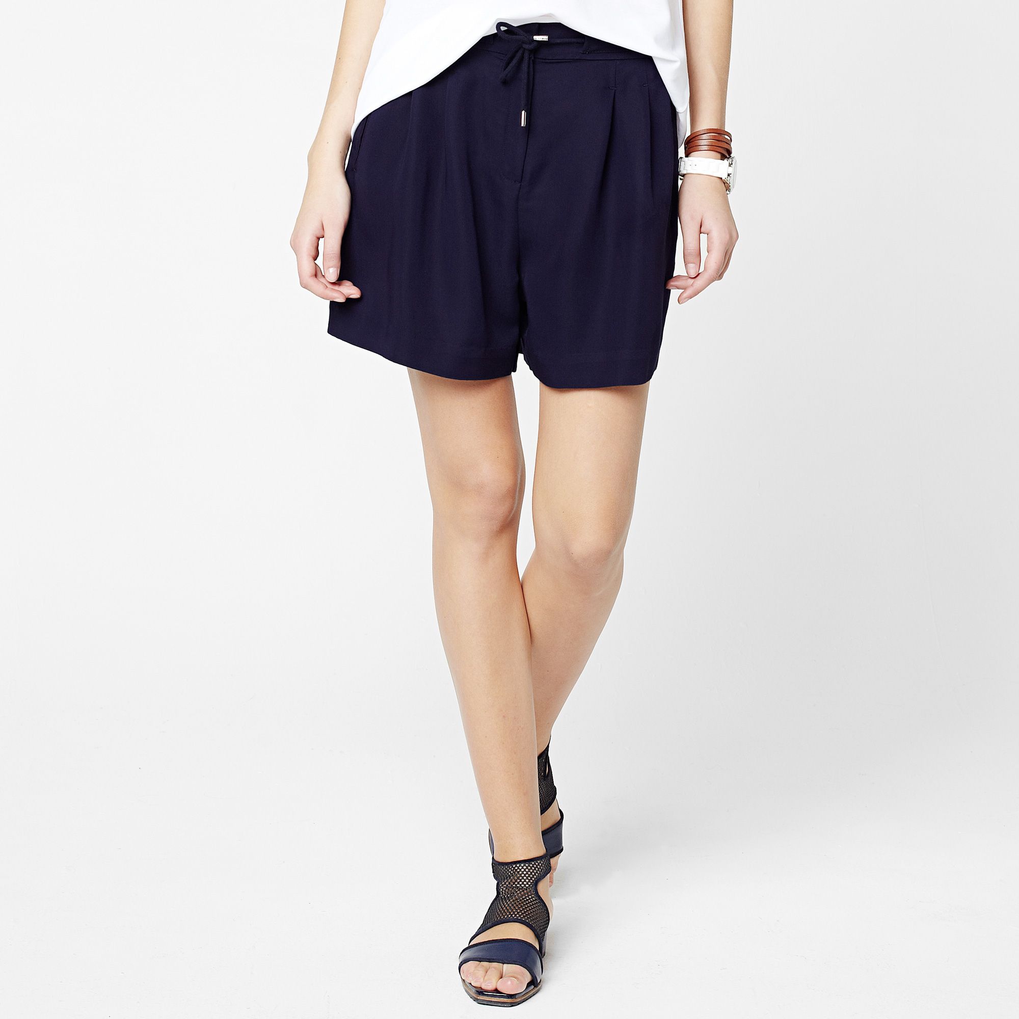 Lacoste Flowing line Bermudas with drawstring waist Women