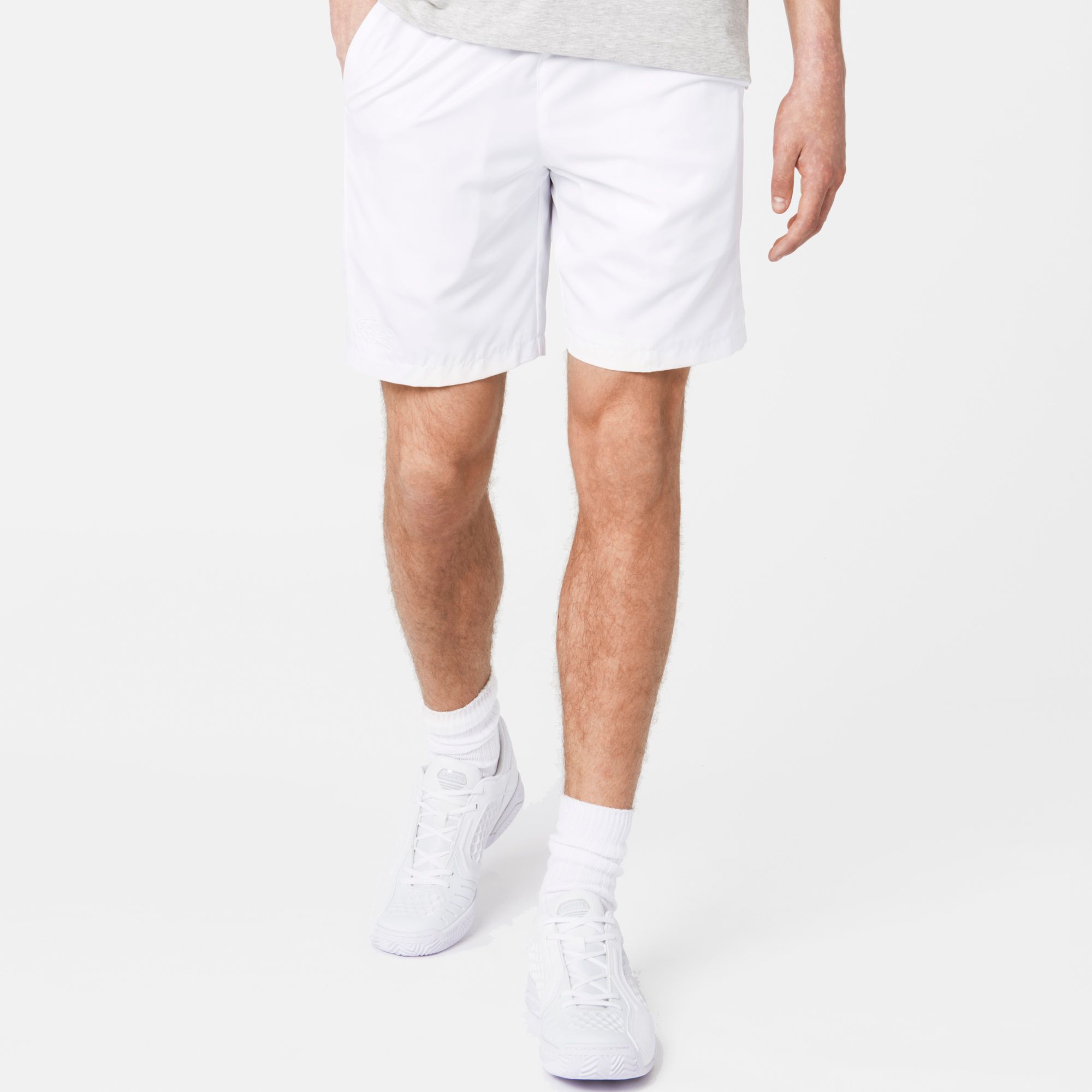 Lacoste Plain Sport shorts with tone-on-tone crocodile Men