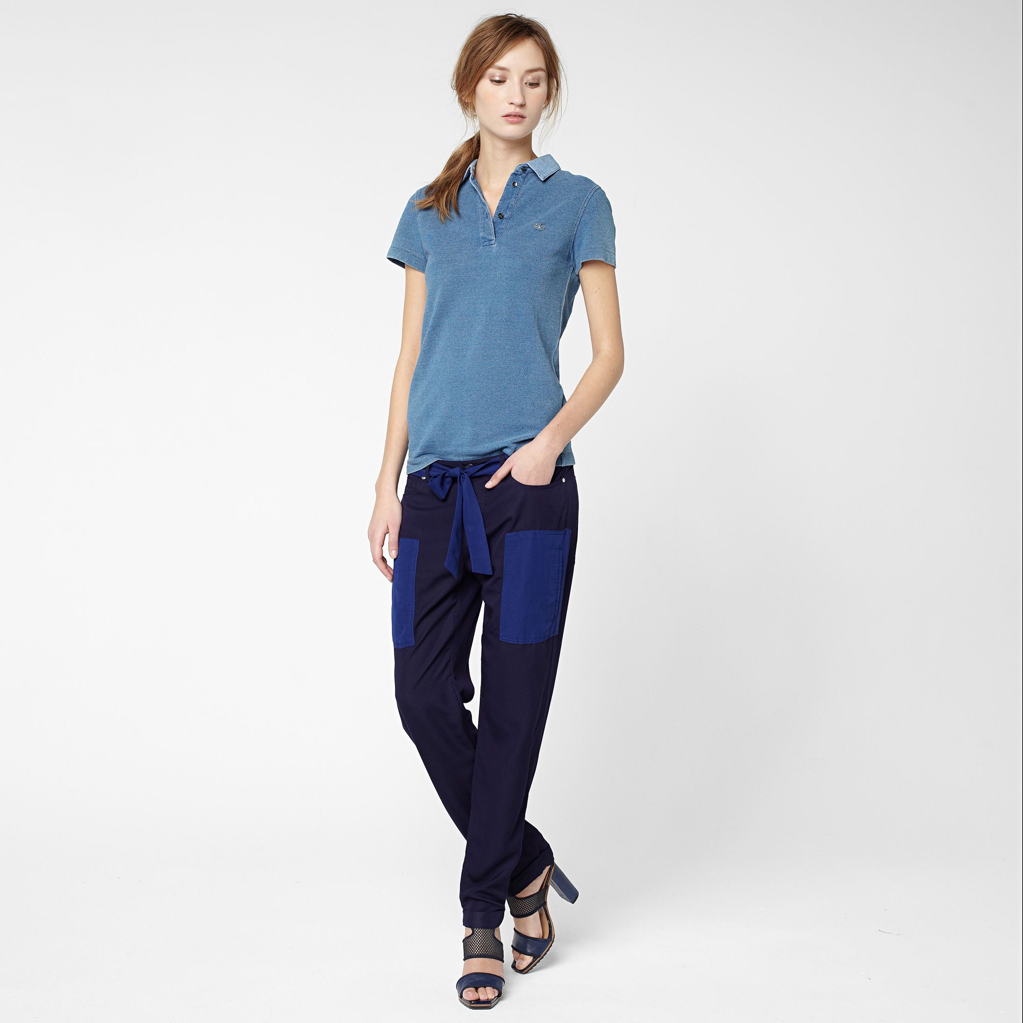 Lacoste Fluid trousers with contrasting pockets and waistband Women