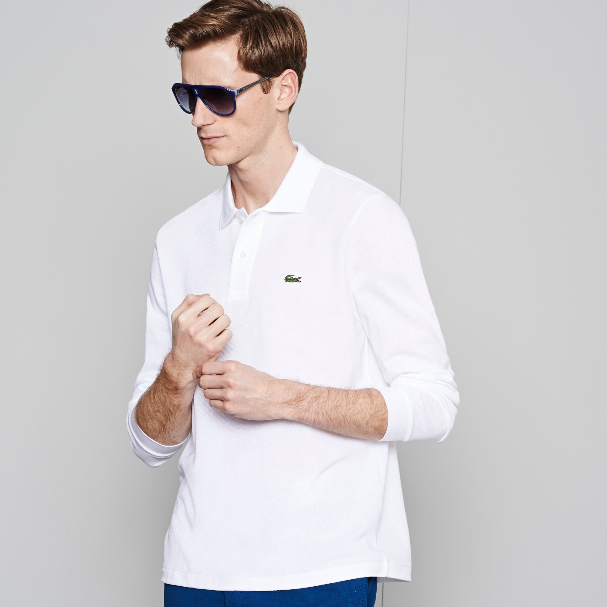Plain L.12.12 Original polo with long sleeves