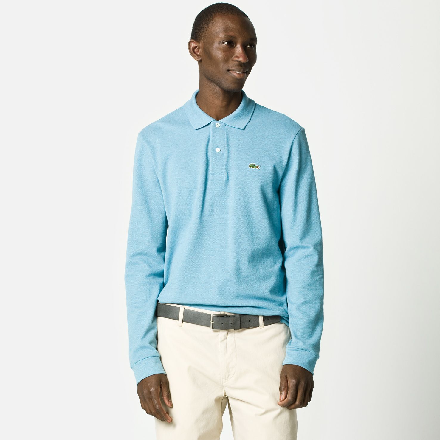 Original L.12.12 long sleeved chine polo