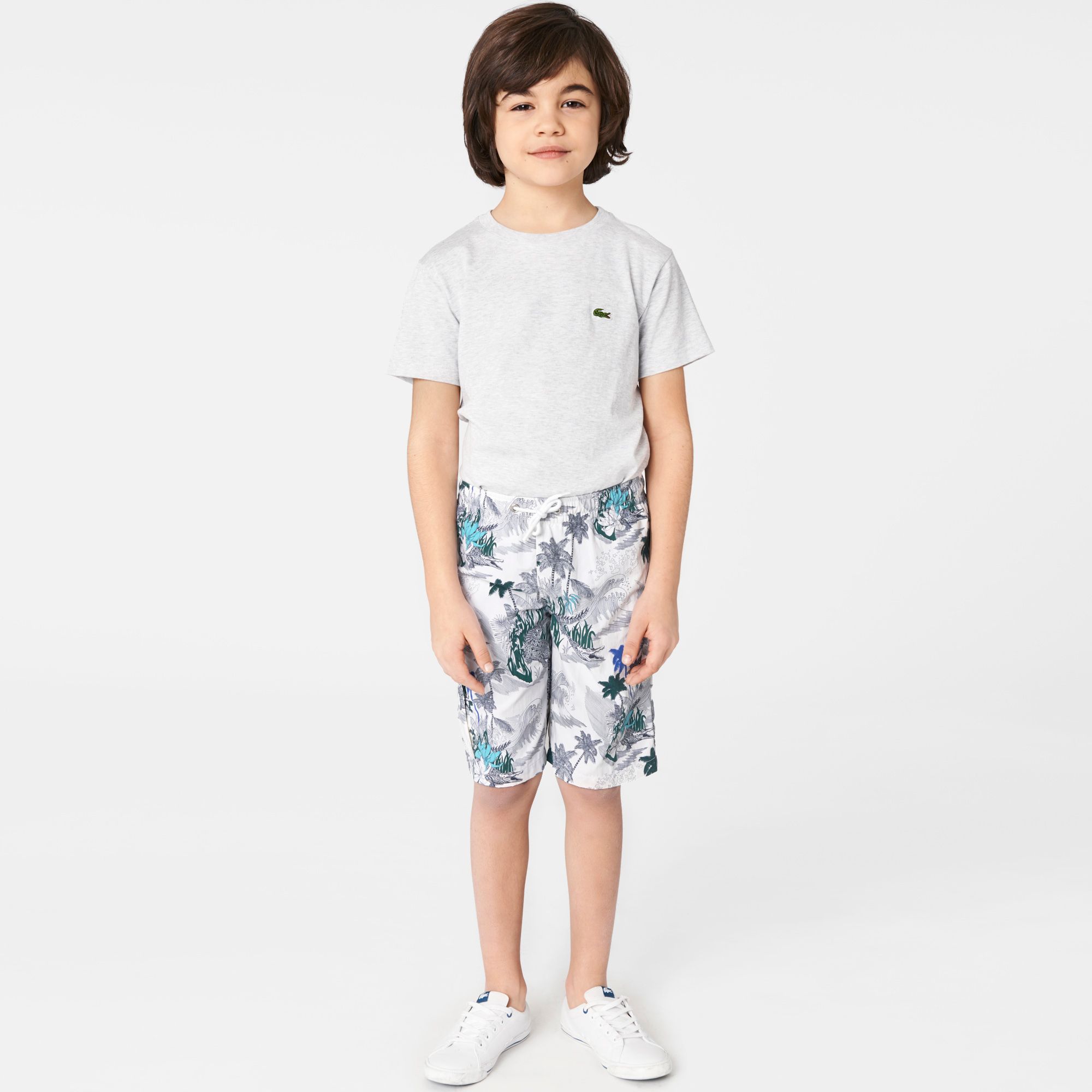 Lacoste Printed swimsuit with side pocket. Boy
