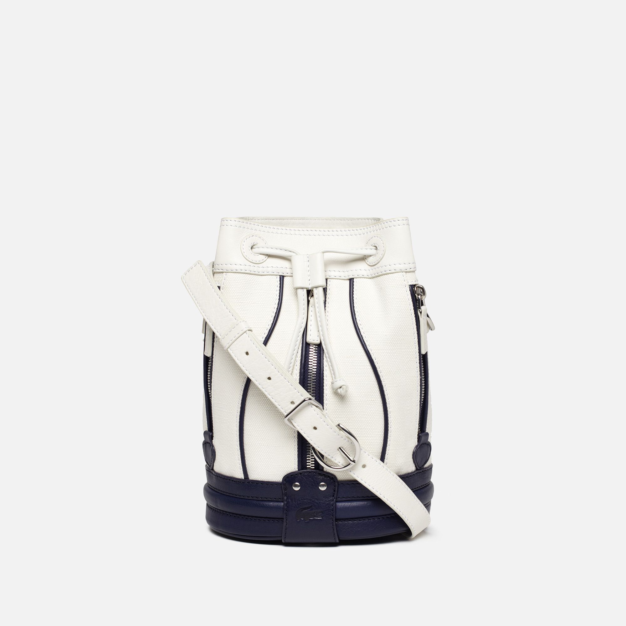 Lacoste Cathy Toile small cotton and leather handbag Women