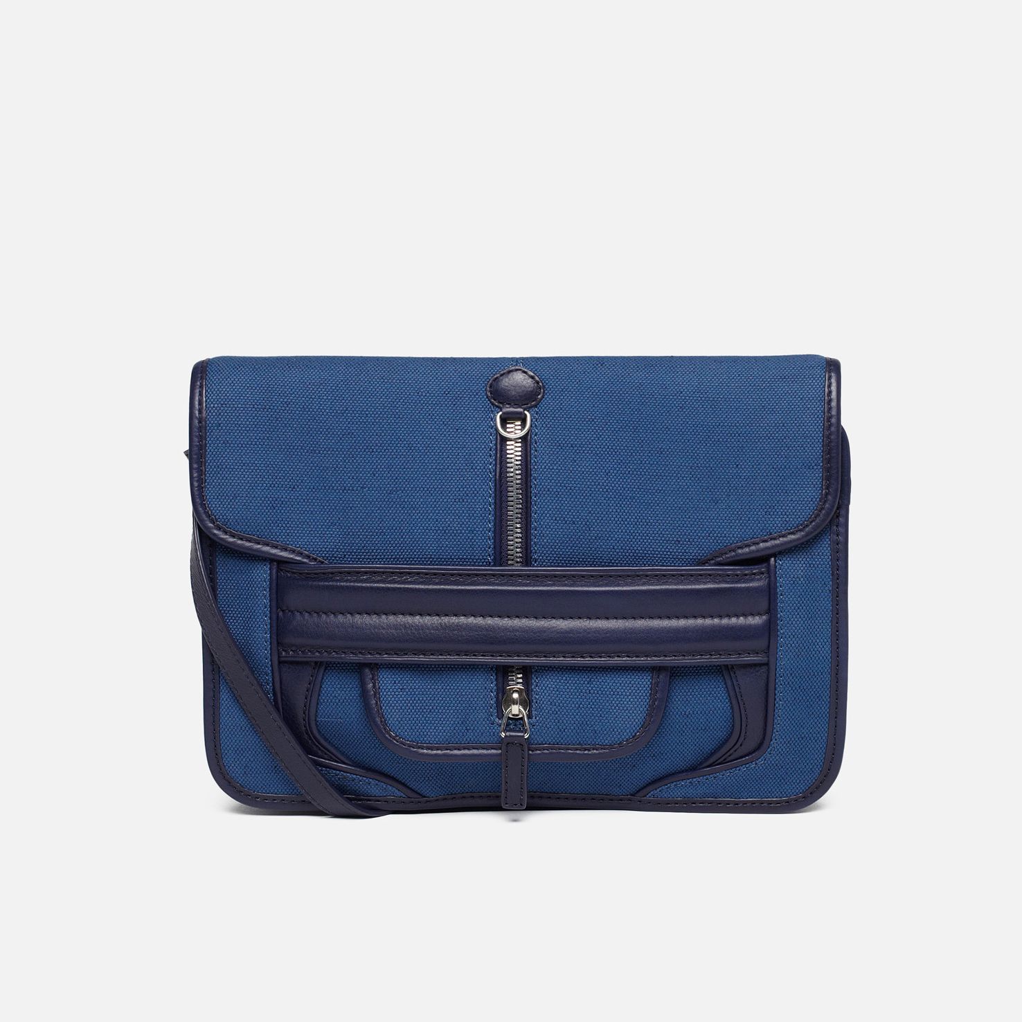 Lacoste Cathy Toile small cotton and leather shoulder bag Women