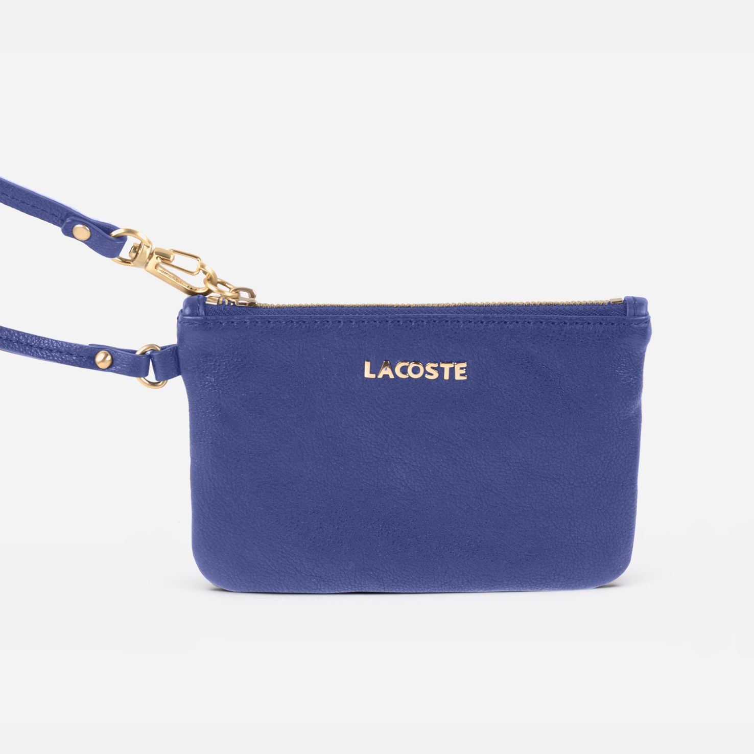 Lacoste Amelia leather zipped clutch bag. Women
