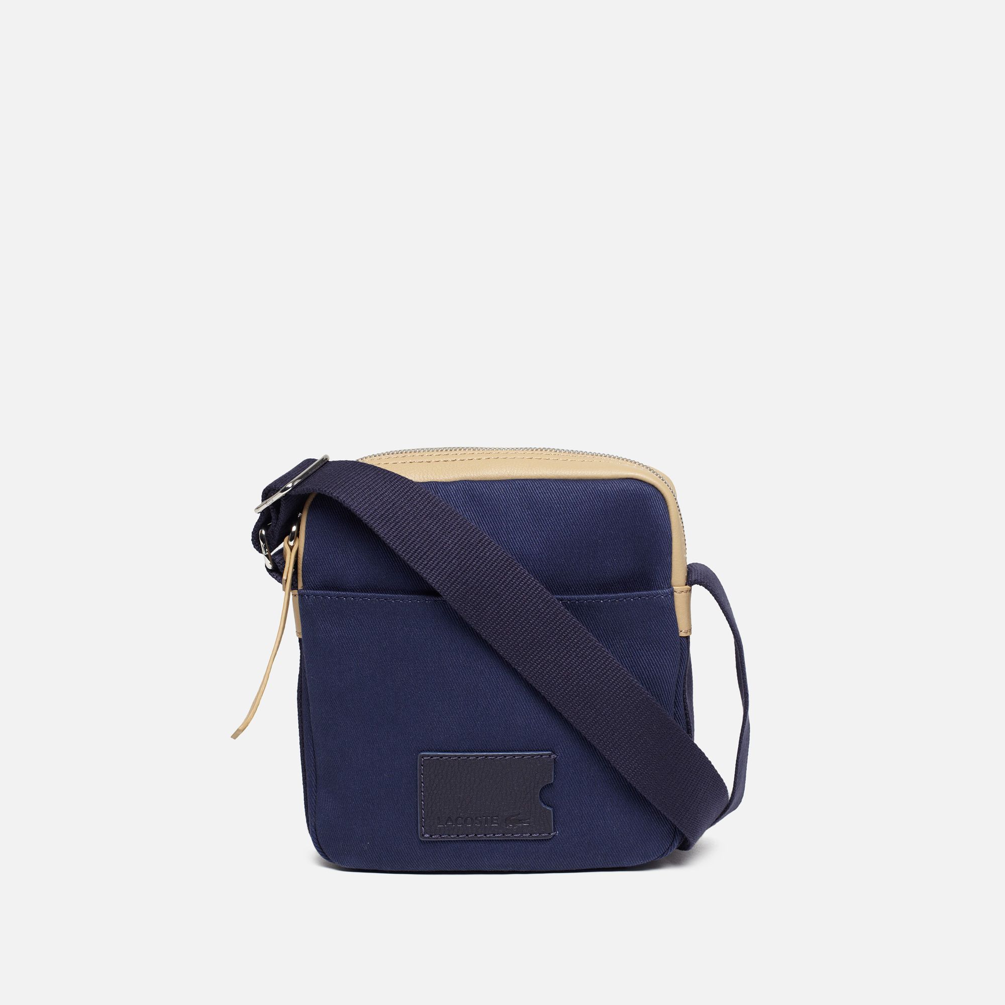Lacoste John Toile cotton and leather satchel Men