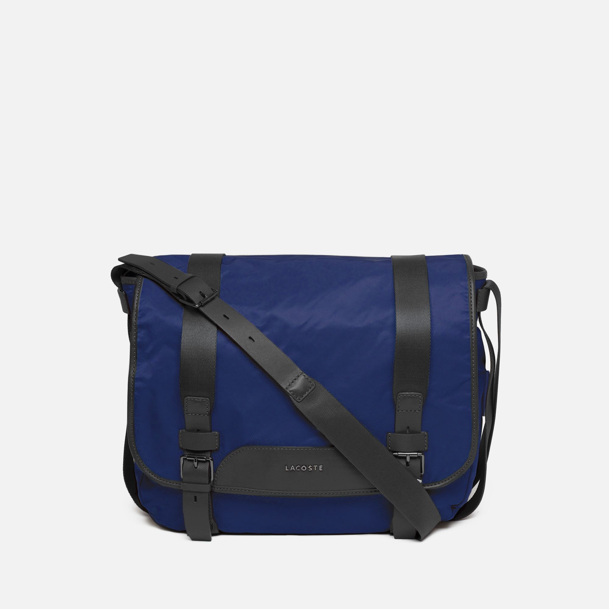 Lacoste Andrew flap satchel with leather details Men
