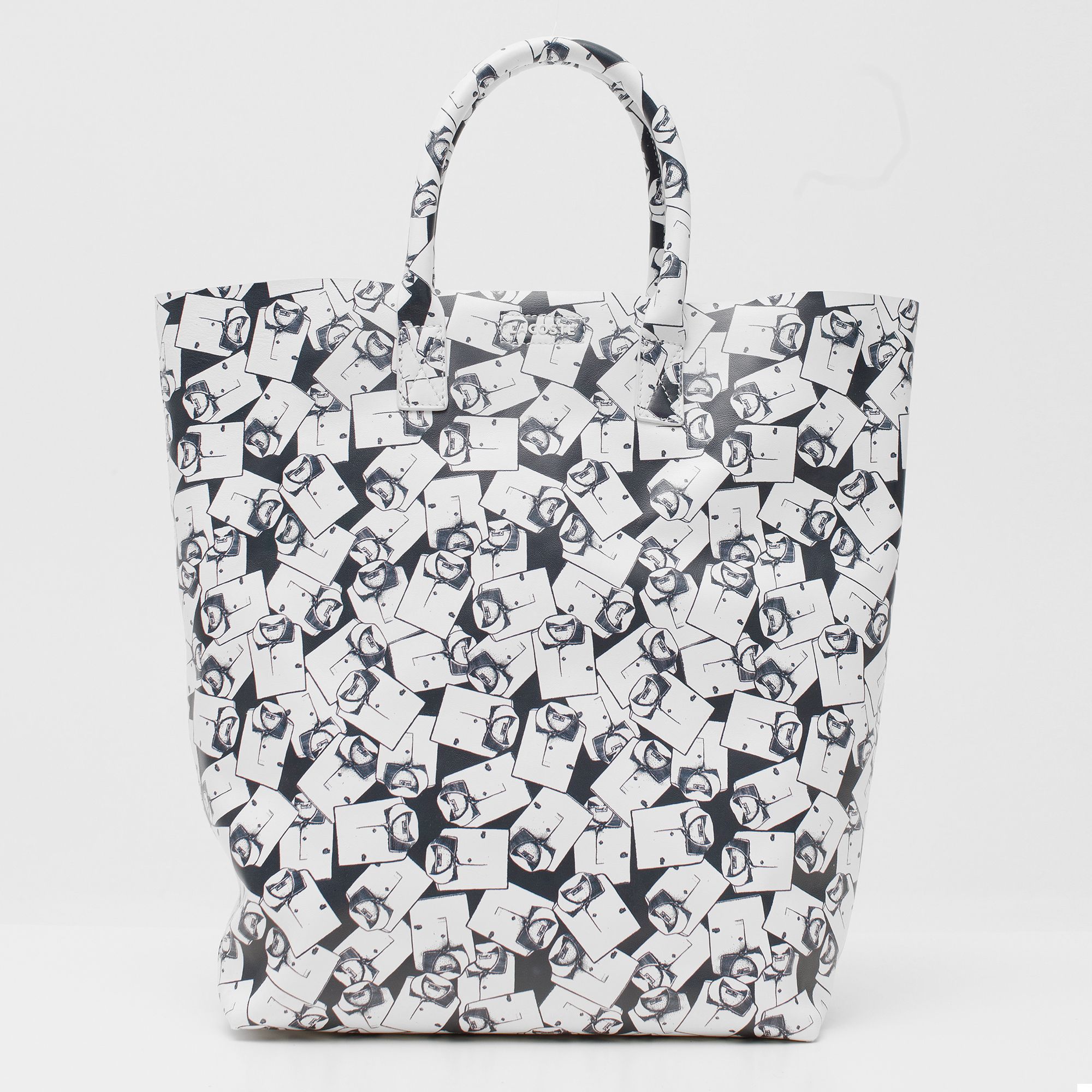 Fashion Show printed leather tote bag