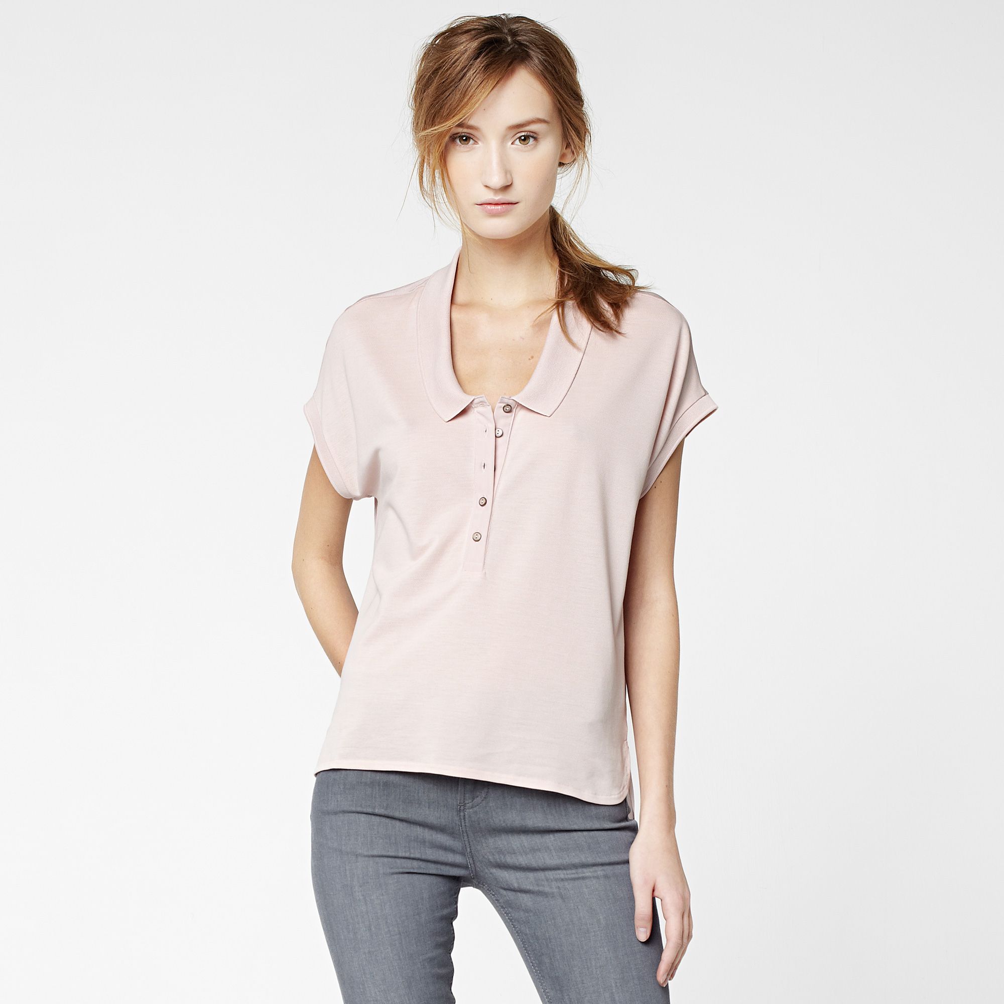  Lacoste polo top with silk Women