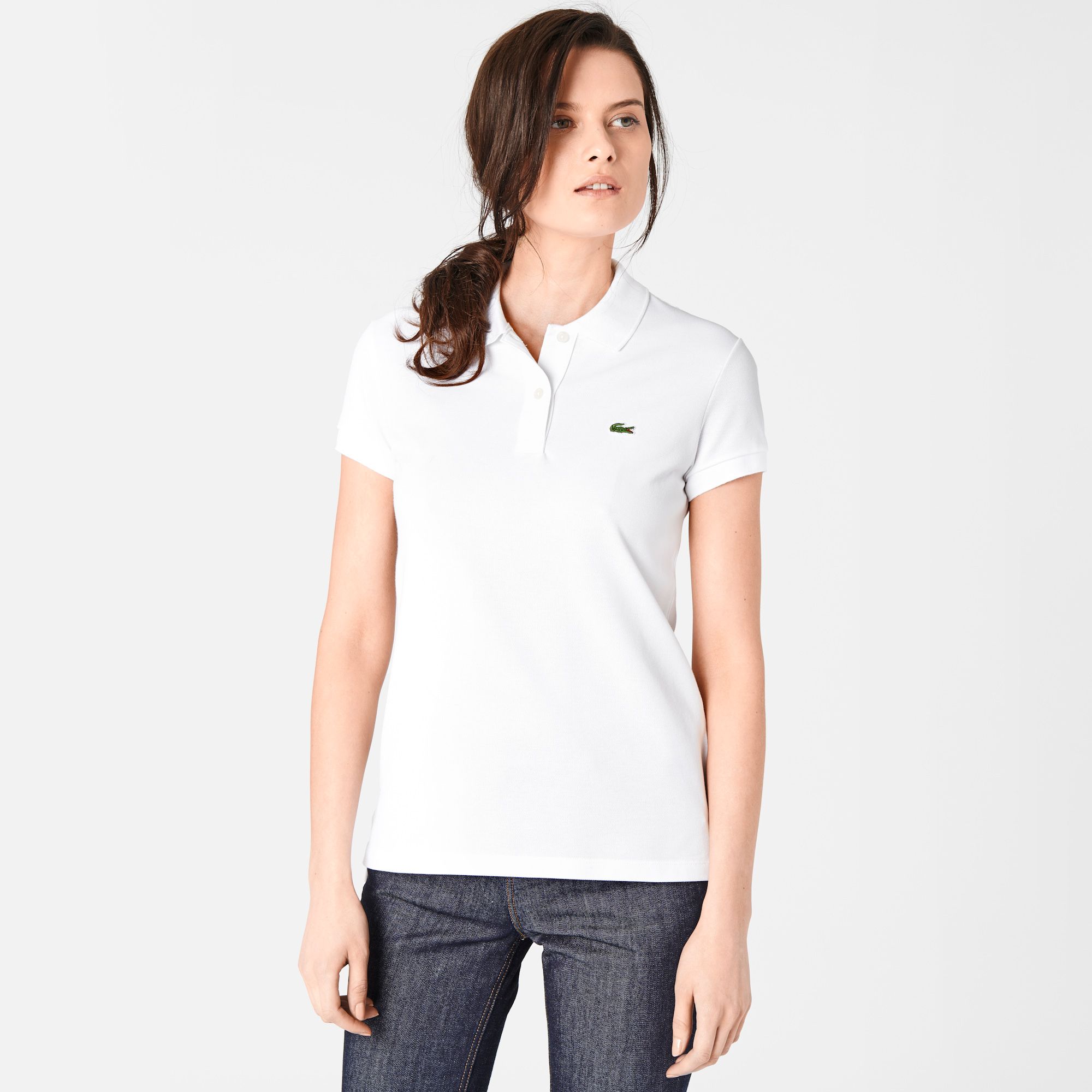  Plain Lacoste stretch polo Women